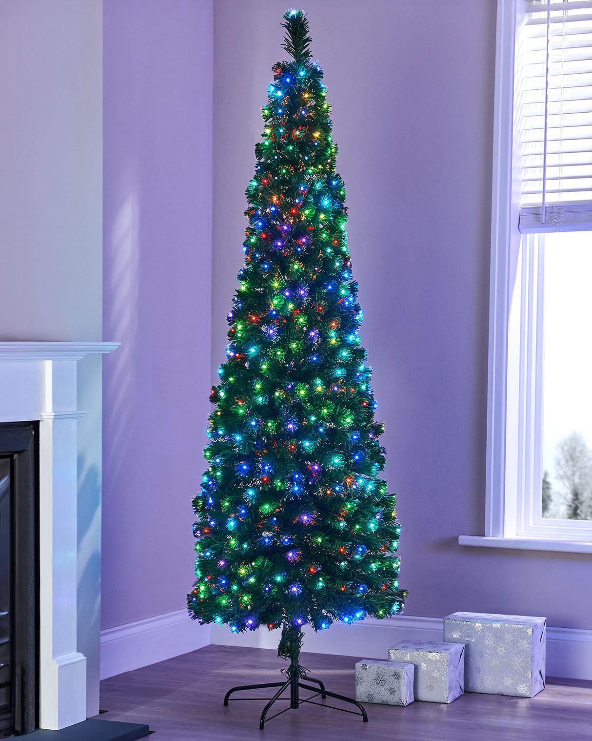 Pre-Lit Fibre Optic Multi-Colour Christmas Tree, 6 ft