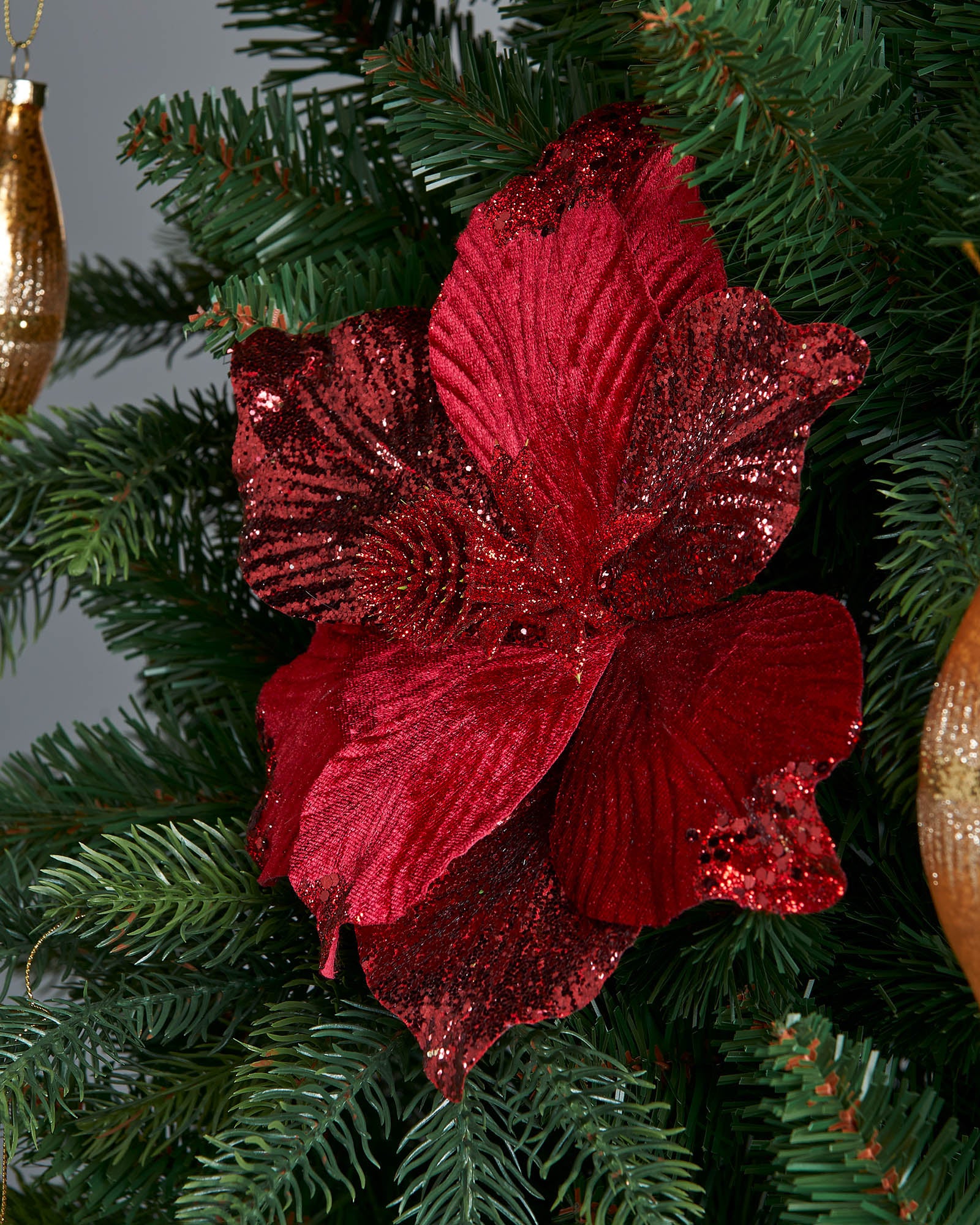 Red Artificial Magnolia Flower, 25 cm