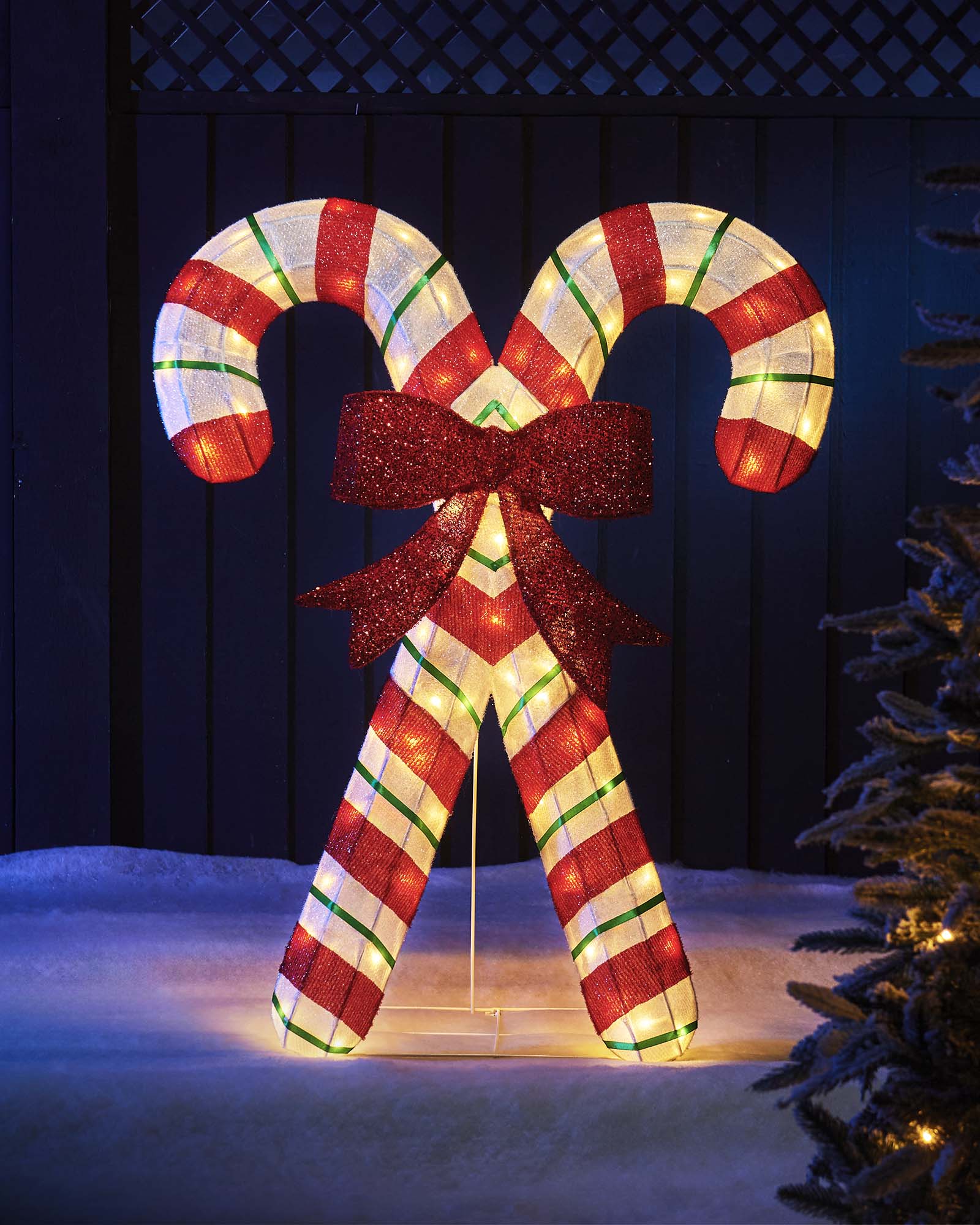 3D Christmas Candycane Silhouette