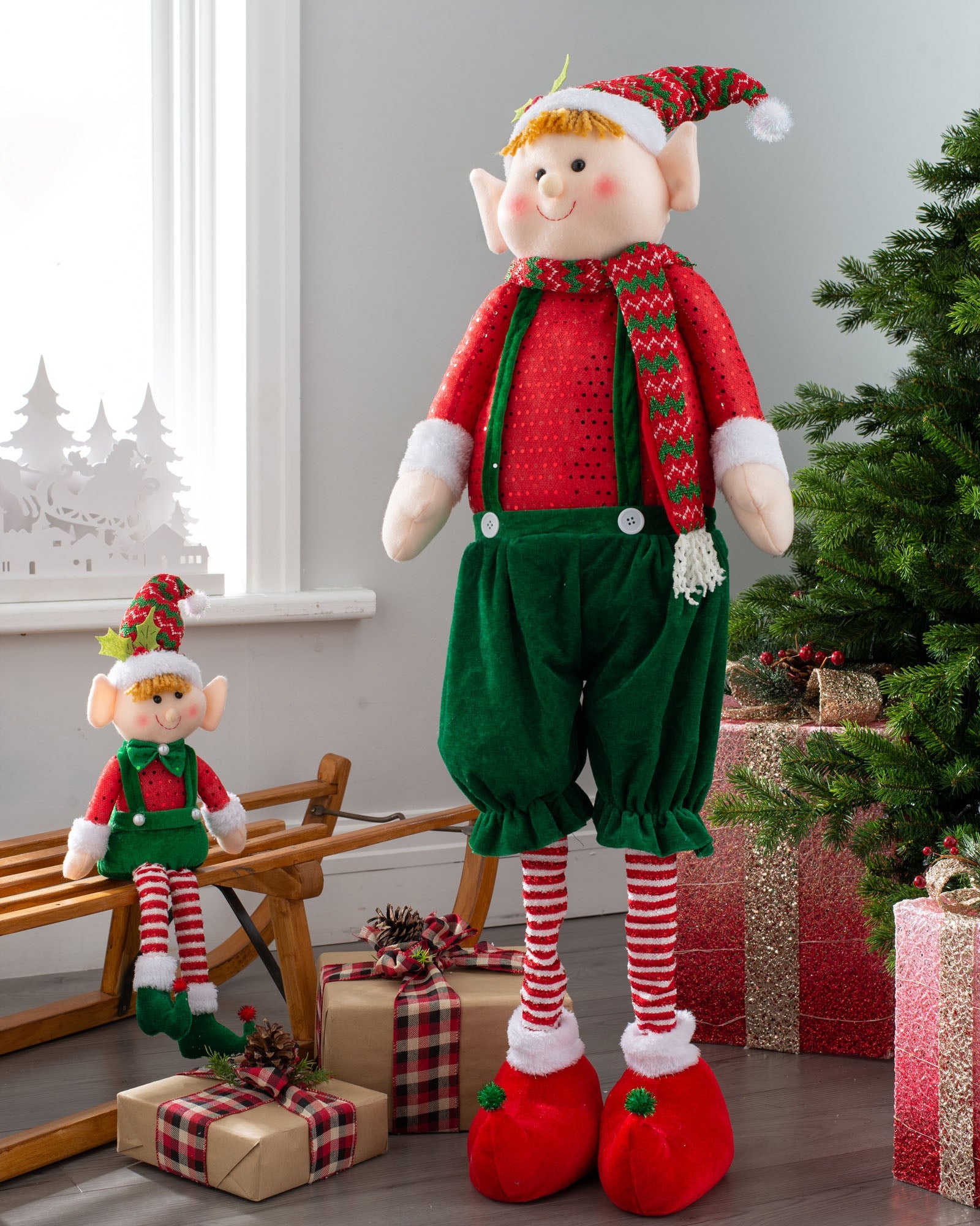 Standing Elf Boy Figurine, Extendable Legs (60–109cm)