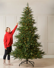 Pre-Lit Traditional Fir Multi-Function Christmas Tree, 10 ft