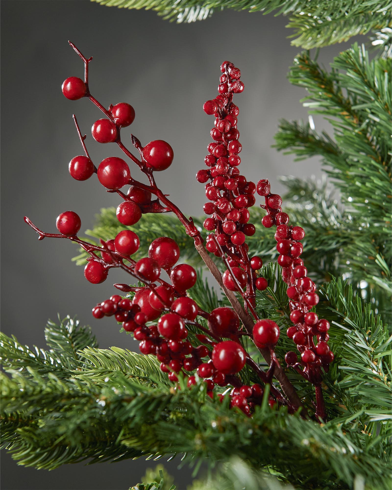 Mixed Berries Spray, Red, 40 cm