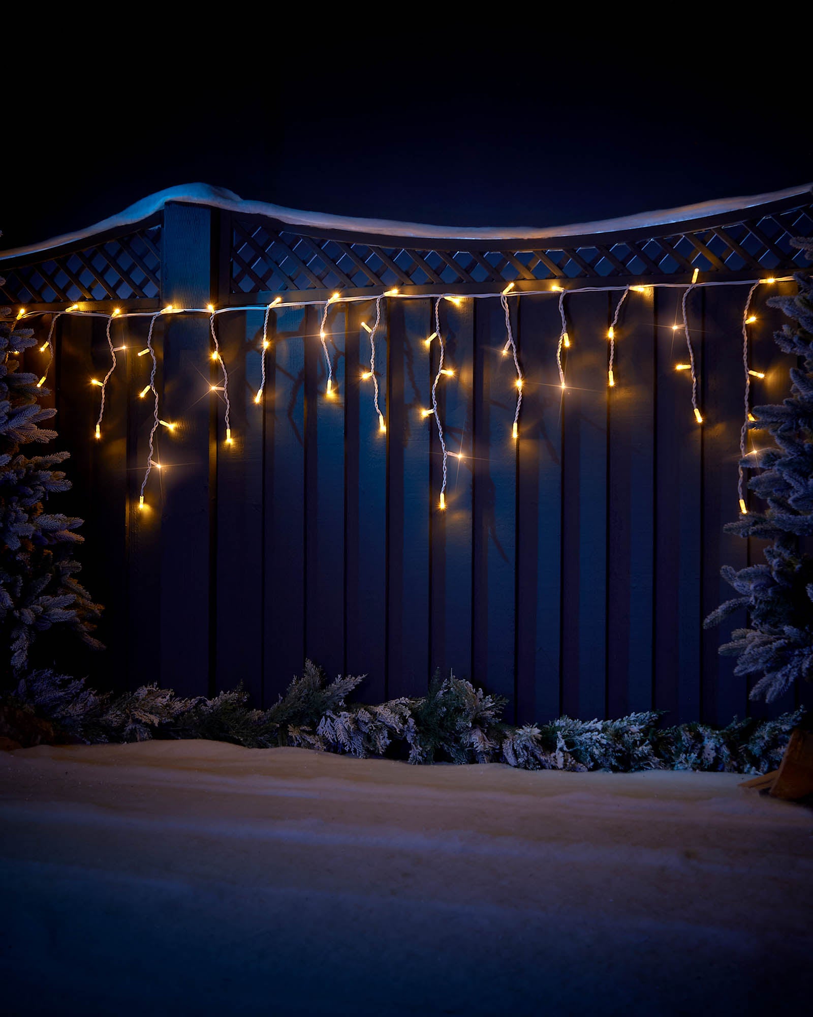 Pro Series Connectable Twinkling Icicle Lights, Warm White
