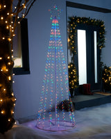 Waterfall Christmas Tree, Multi-Coloured, 2.1 m