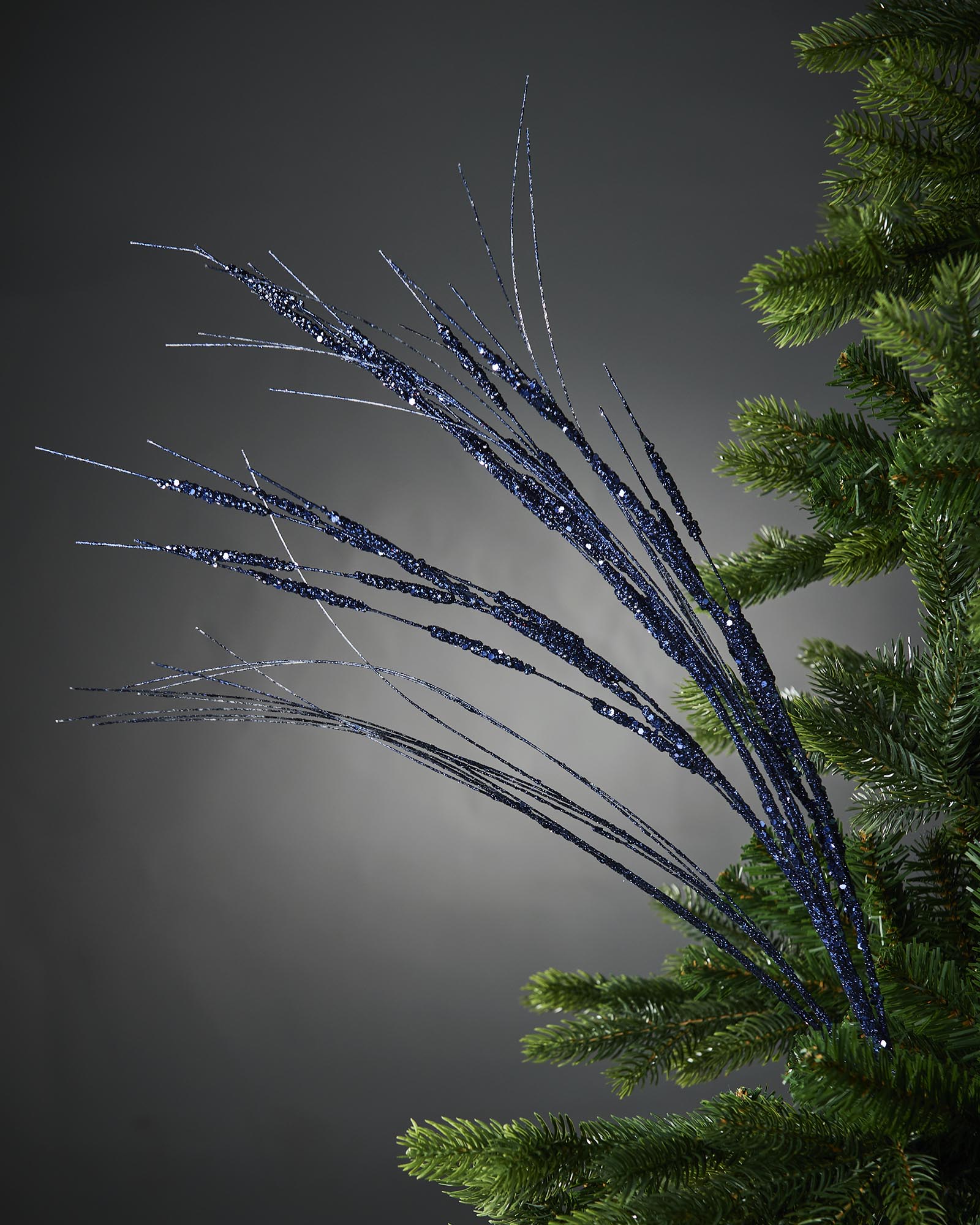 Glitter Wispy Spray, Navy Blue, 100 cm