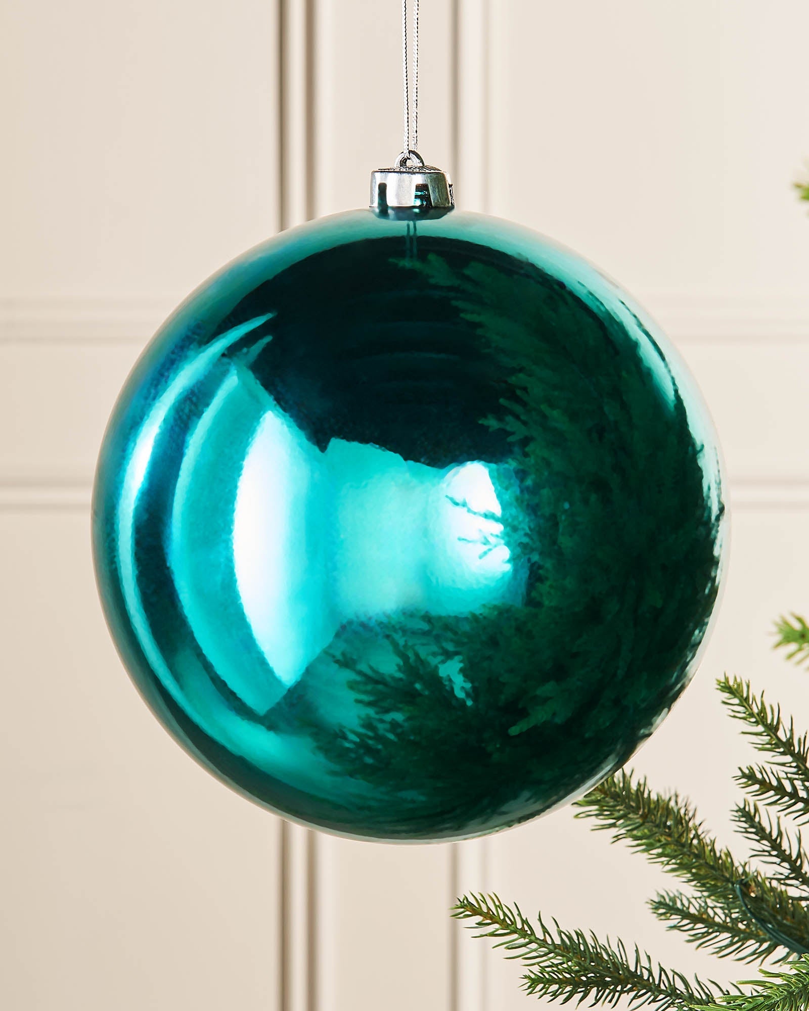 Oversized Teal Gloss Shatterproof Baubles