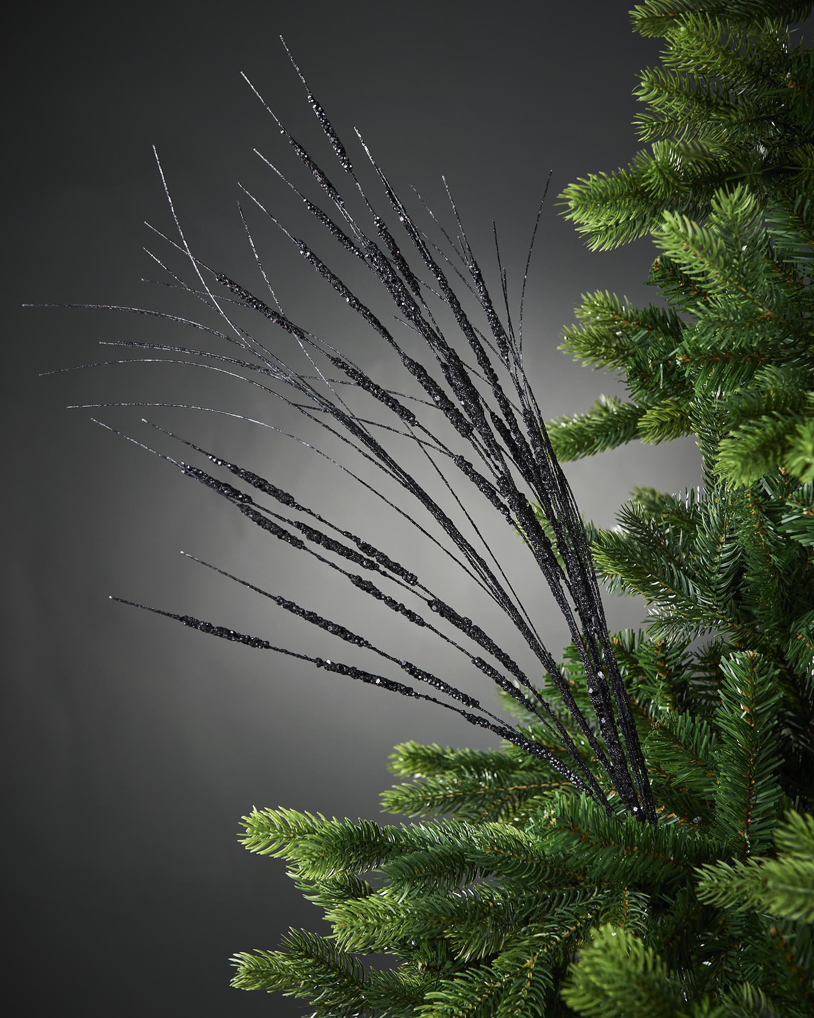Glitter Wispy Spray, Black, 100 cm