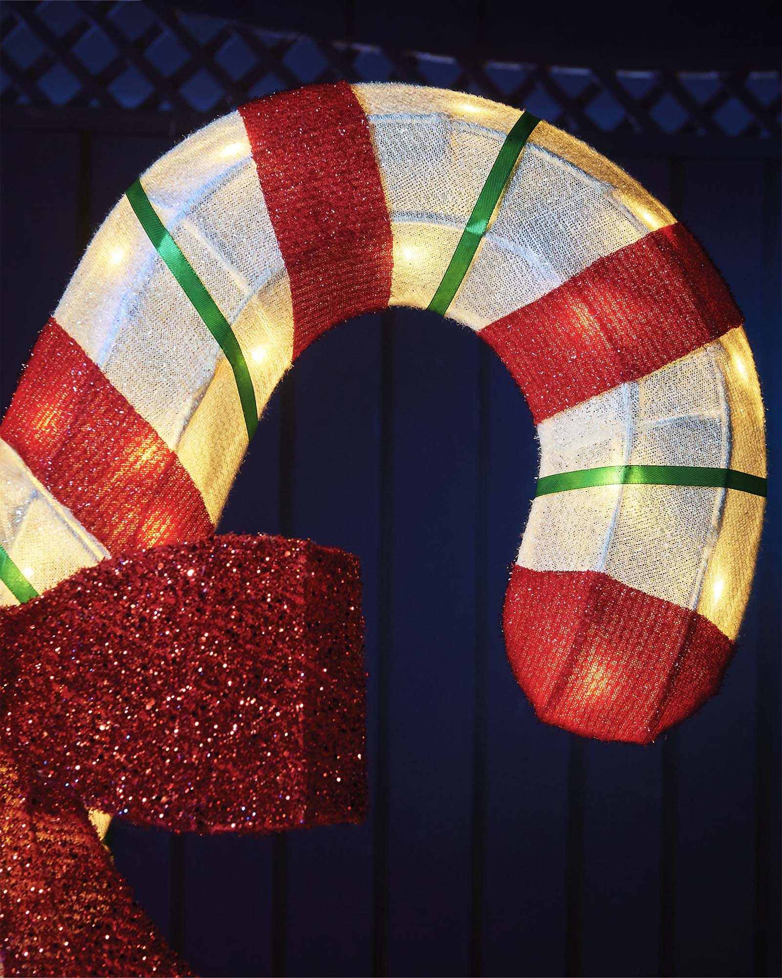 3D Christmas Candycane Silhouette