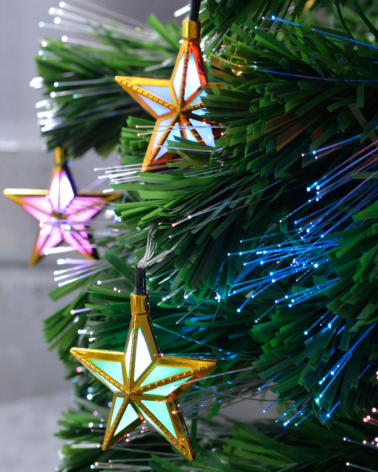 Pre-Lit Fibre Optic Christmas Tree with Tree Topper, 5 ft