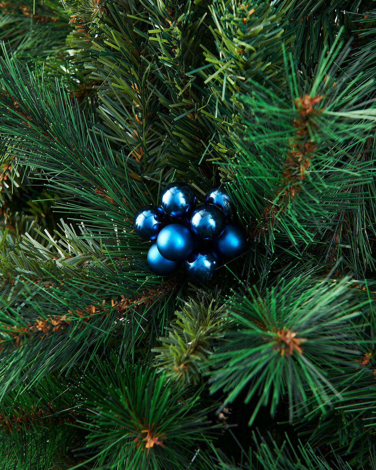 Navy Blue Glass Berry Cluster Baubles, 10 Pack