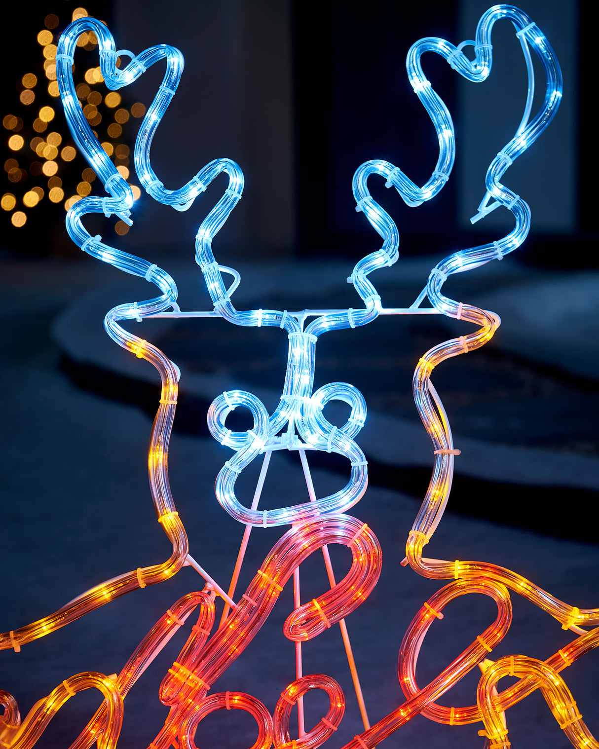 LED Reindeer Rope Light Window Silhouette, 61 cm