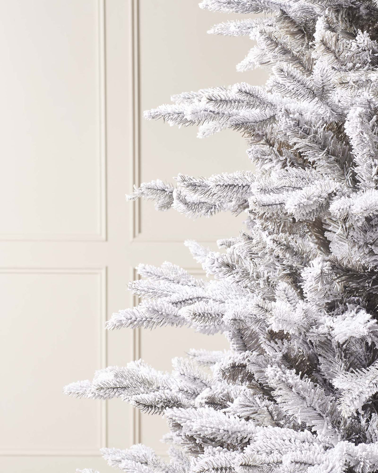 Snow Flocked Grey Fir Christmas Tree, 7 ft