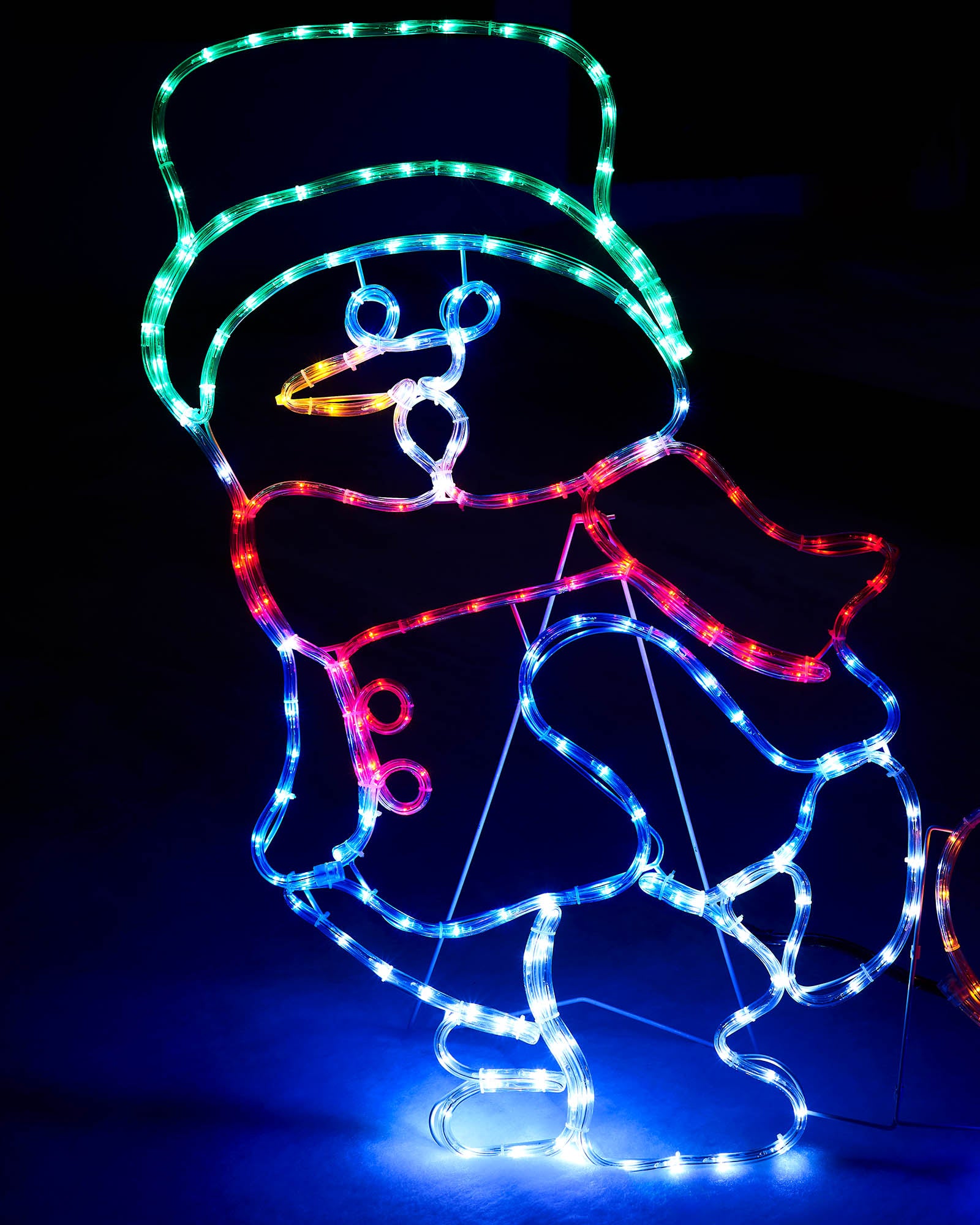 Snowman with Fire Rope Light