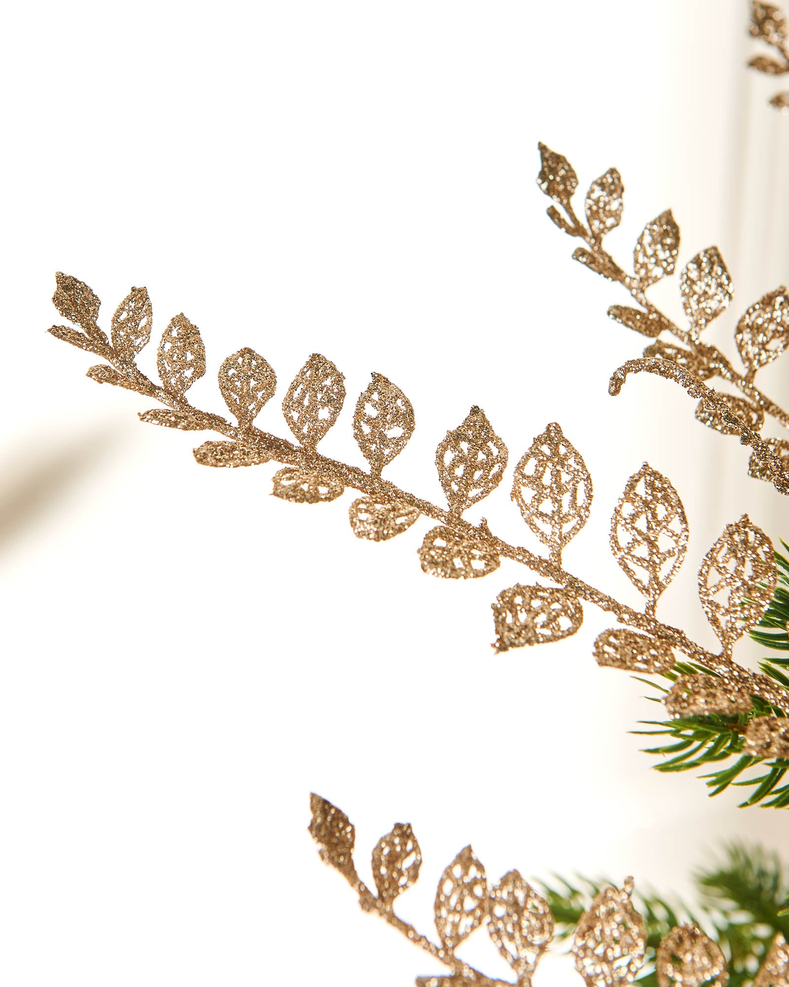 Gold Leaf Christmas Tree Spray, 84 cm