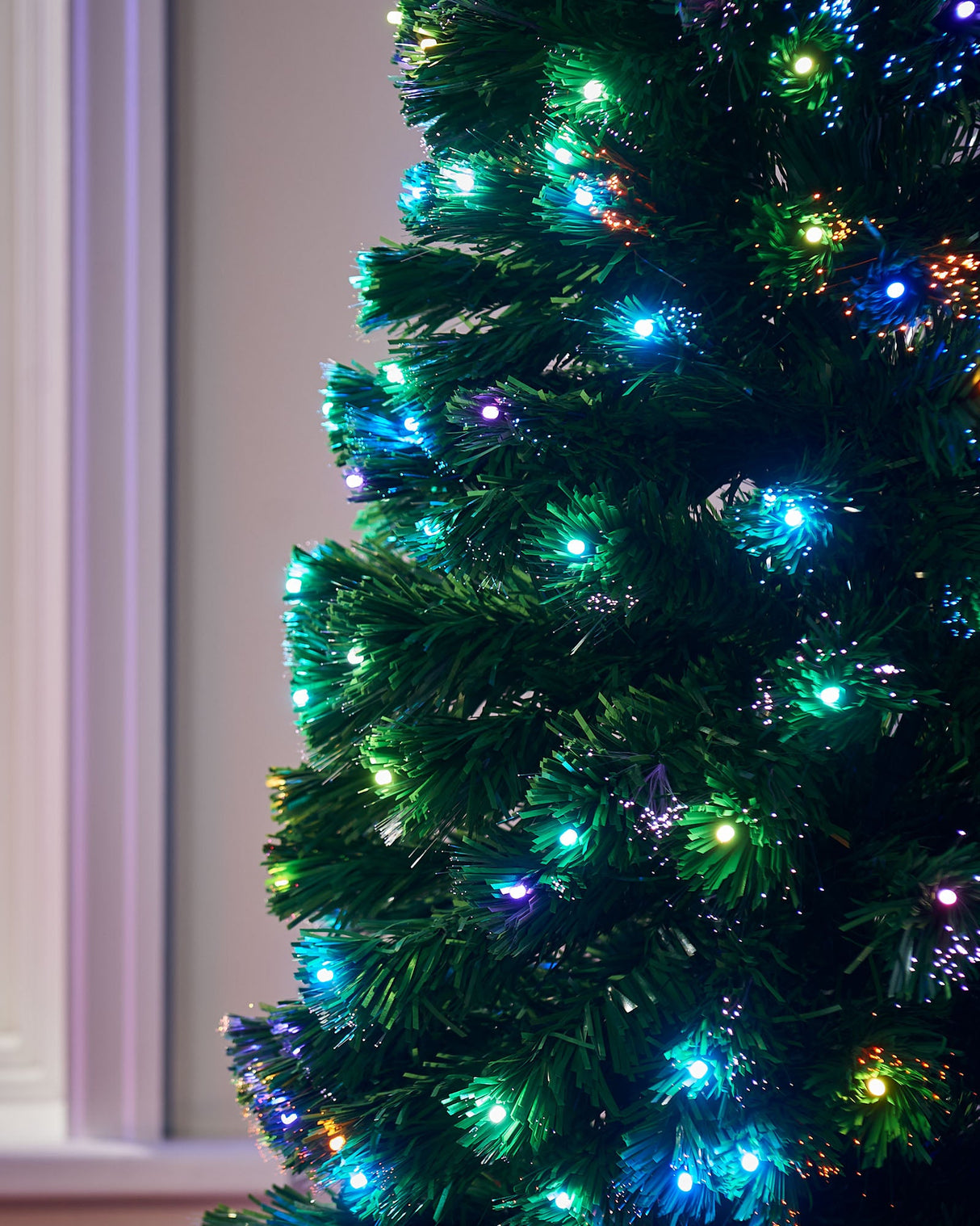 Pre-Lit Fibre Optic Multi-Colour Christmas Tree, 5 ft