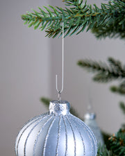 Pack of 100 Bauble Ornament Hooks, Silver