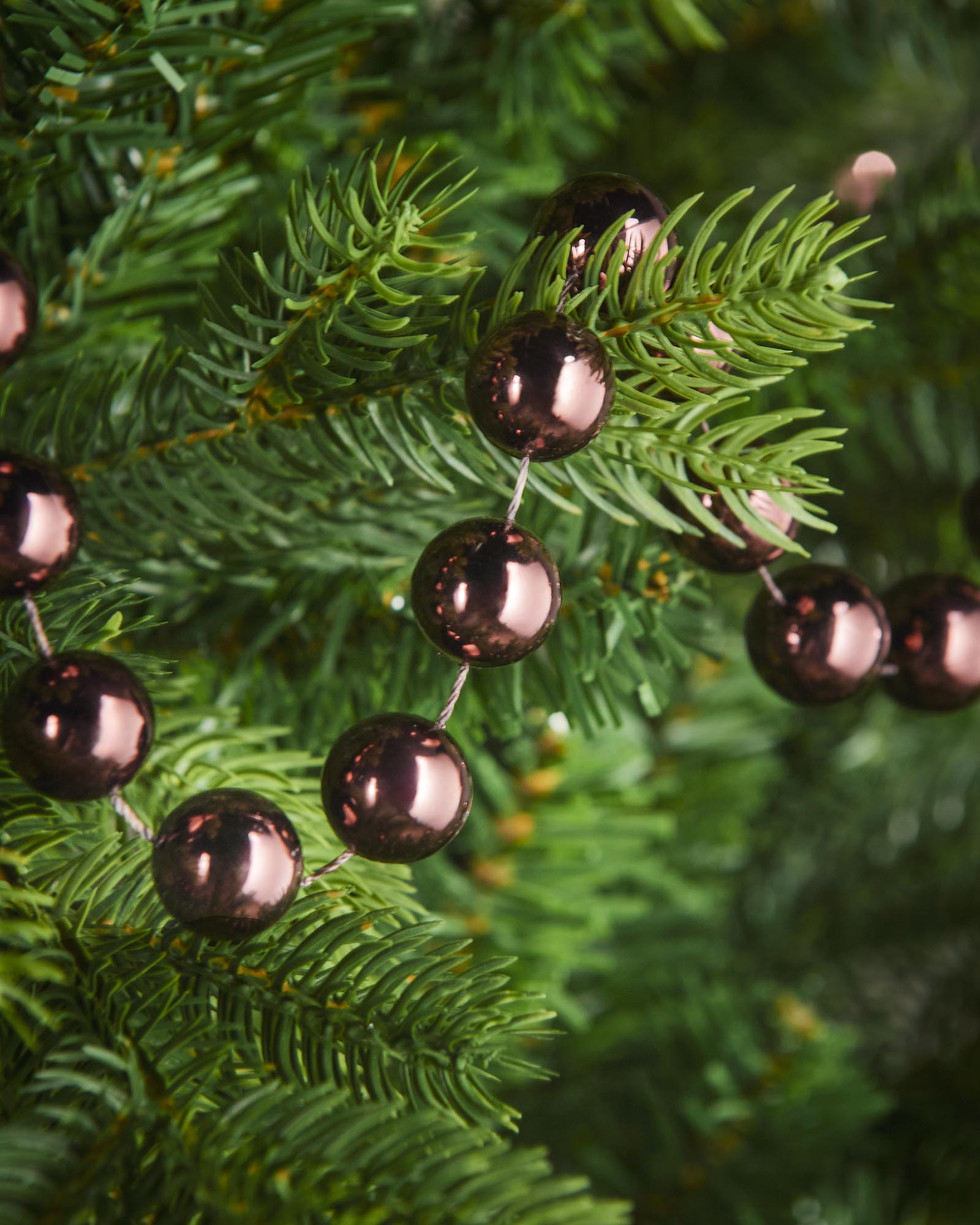 Oversized Beaded Garland, Burgundy, 2.7 m