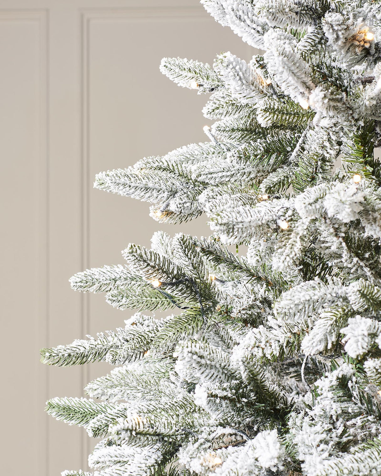 Pre-Lit Snow Flocked Christmas Tree, 6.5 ft