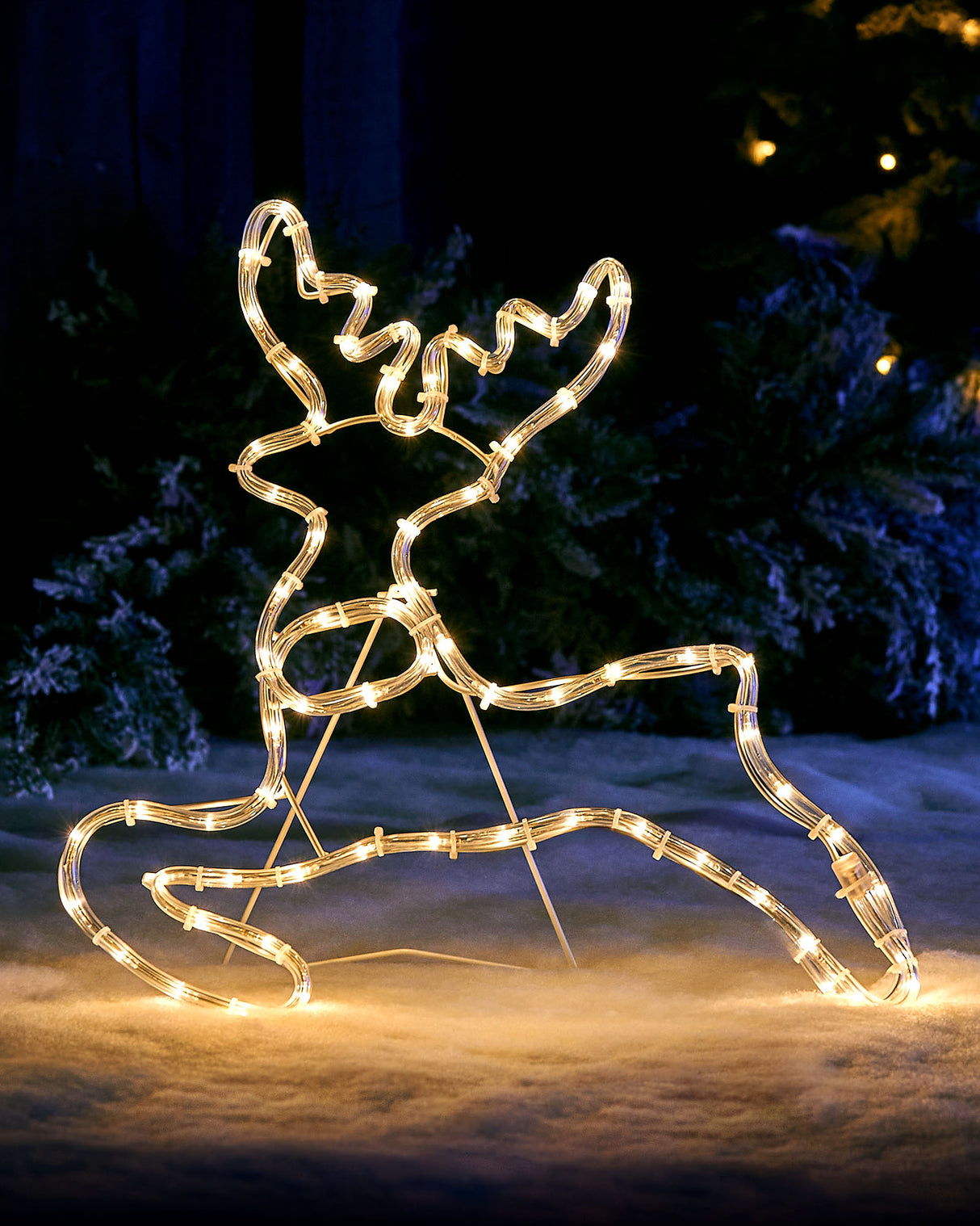 2D Reindeer LED Rope Light Silhouette, 60 cm