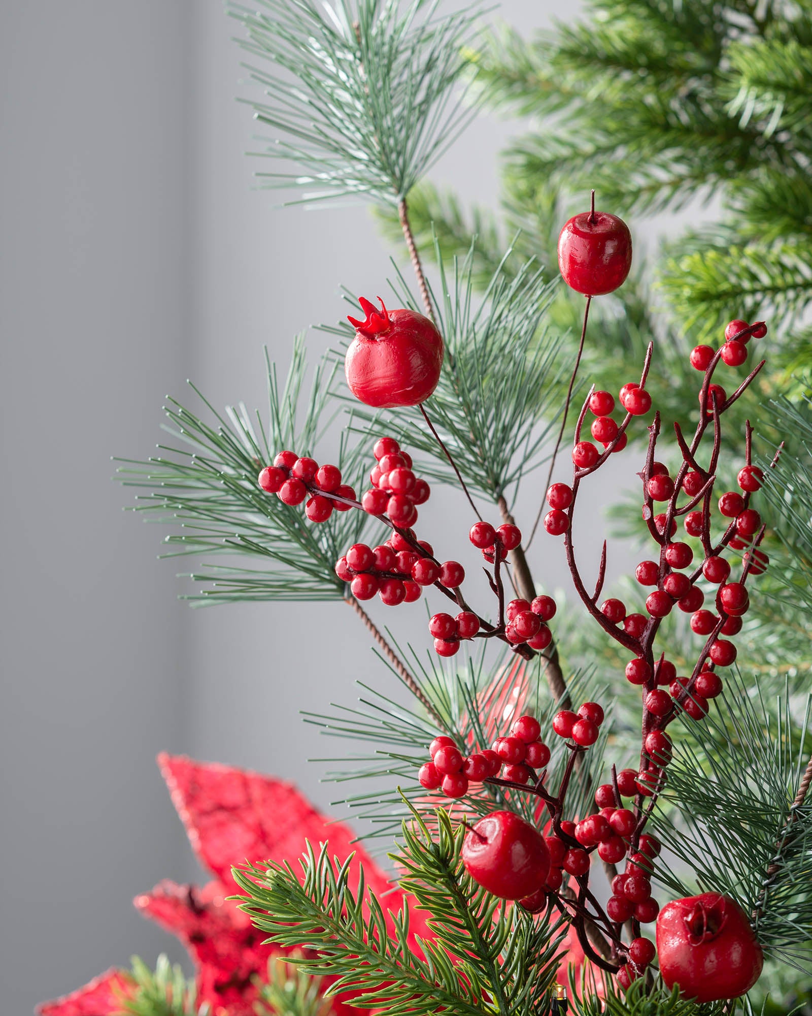 Red Artificial Berries Tree Pick, 66 cm