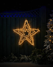 Pre-Lit Flashing Star, Silhouette, 72 cm