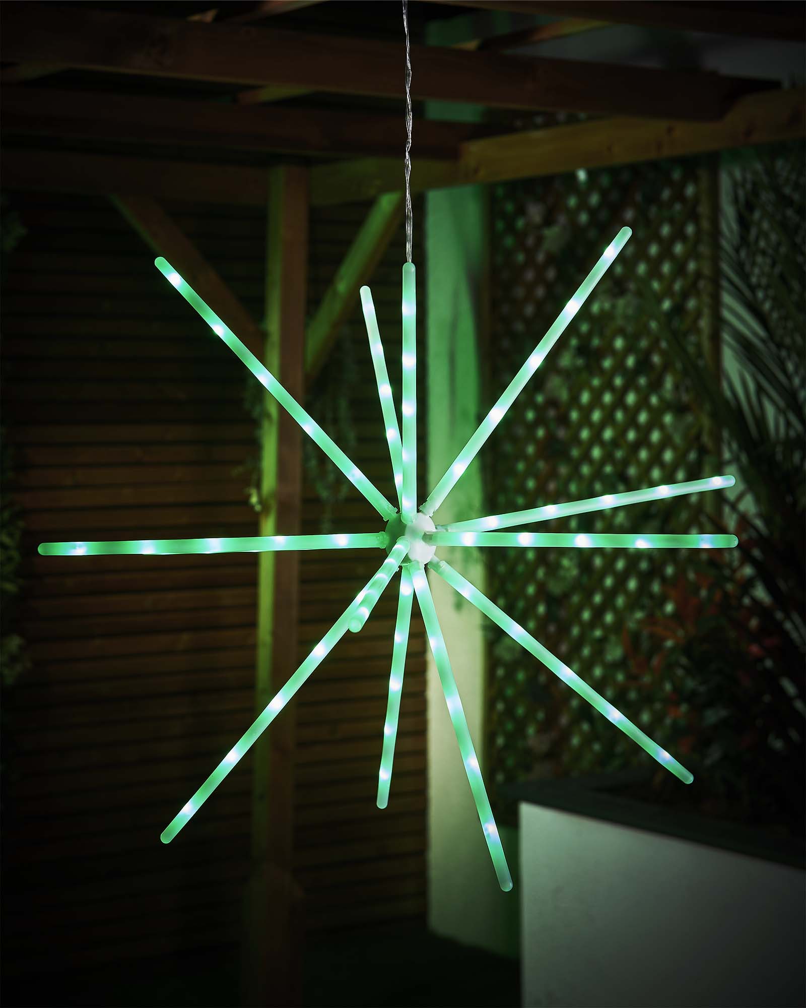 RGB Hanging Starburst Light, Multi-Function LEDs, 56 cm