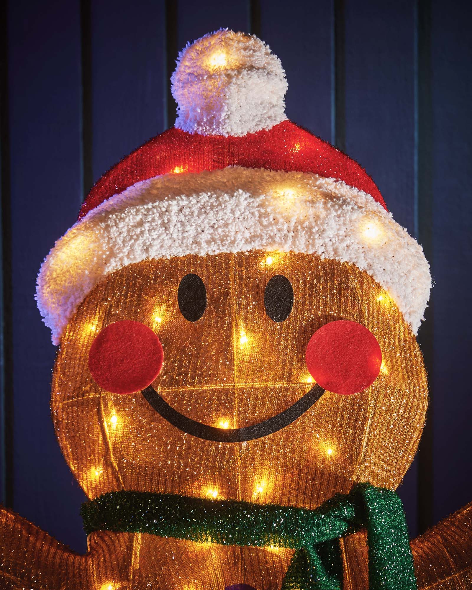 Christmas Gingerbread Man and Woman Light Silhouette Set