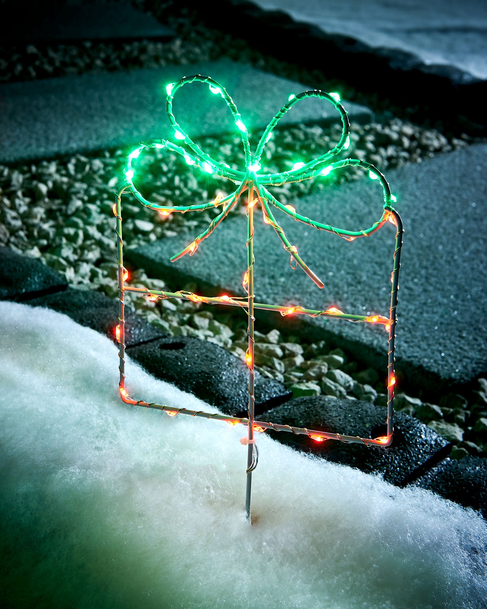 Set of 3 Giftbox Pathway Stake Lights, 40 cm