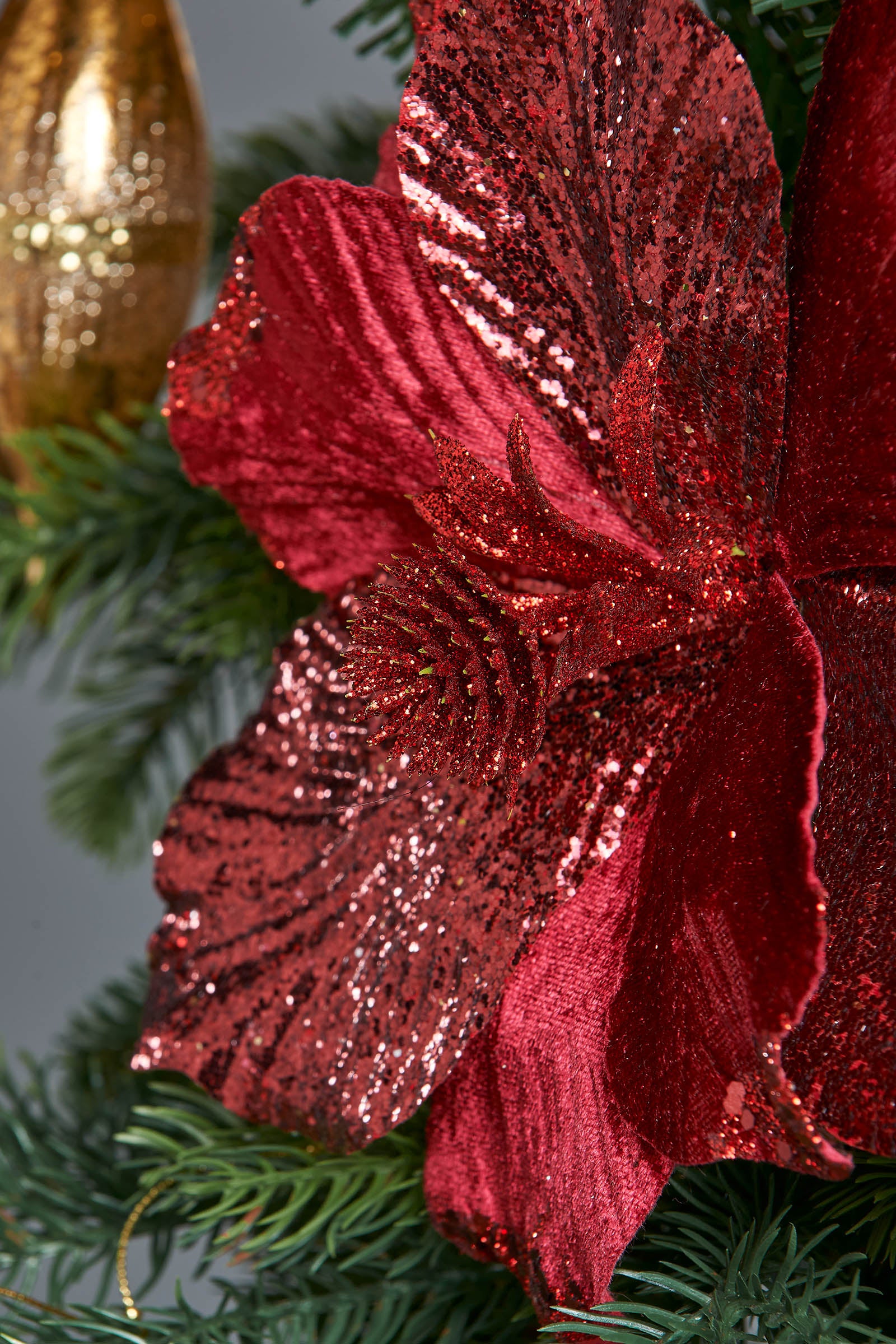 Red Artificial Magnolia Flower, 25 cm