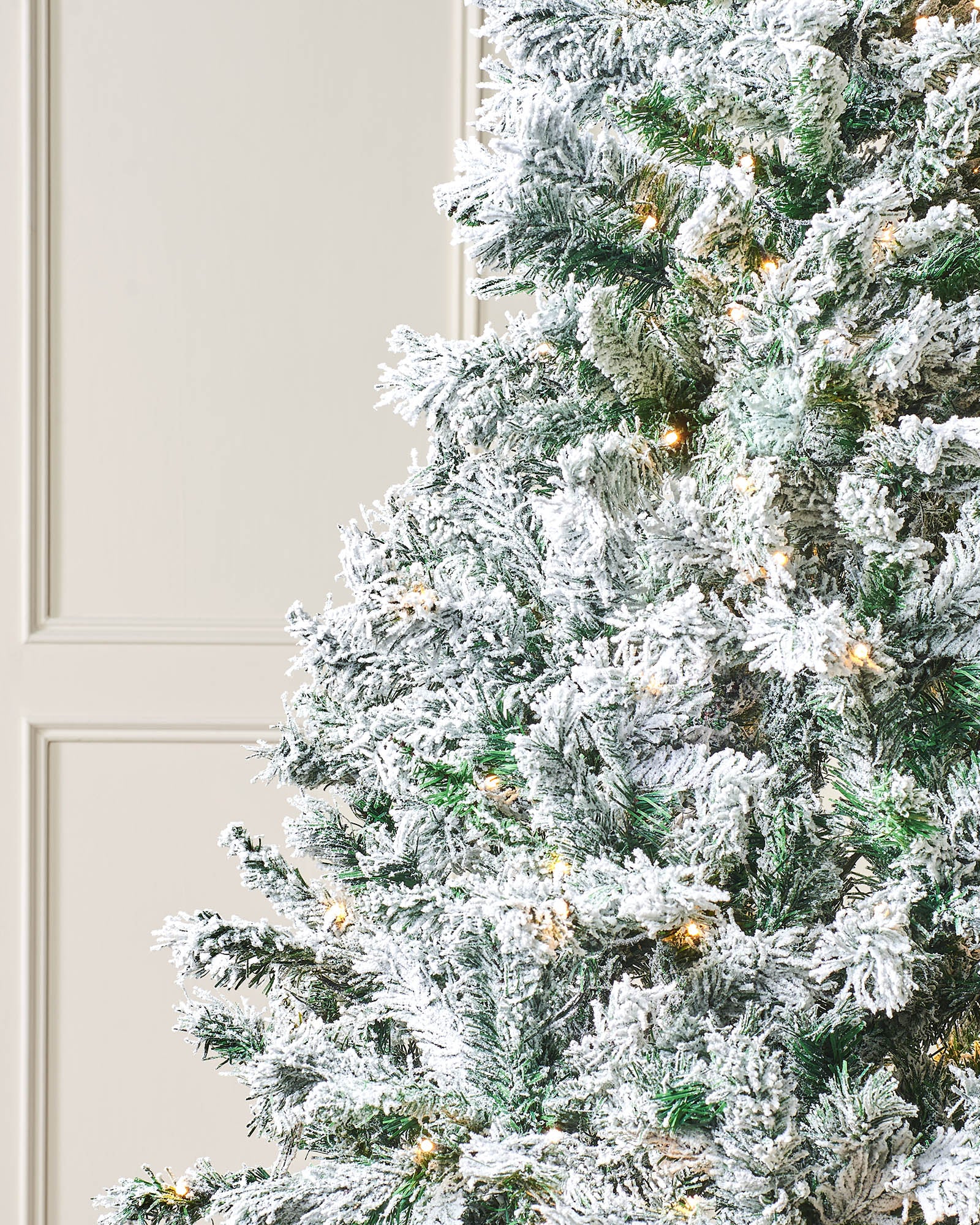 Pre-Lit Snow Flocked Mixed Pine Christmas Tree