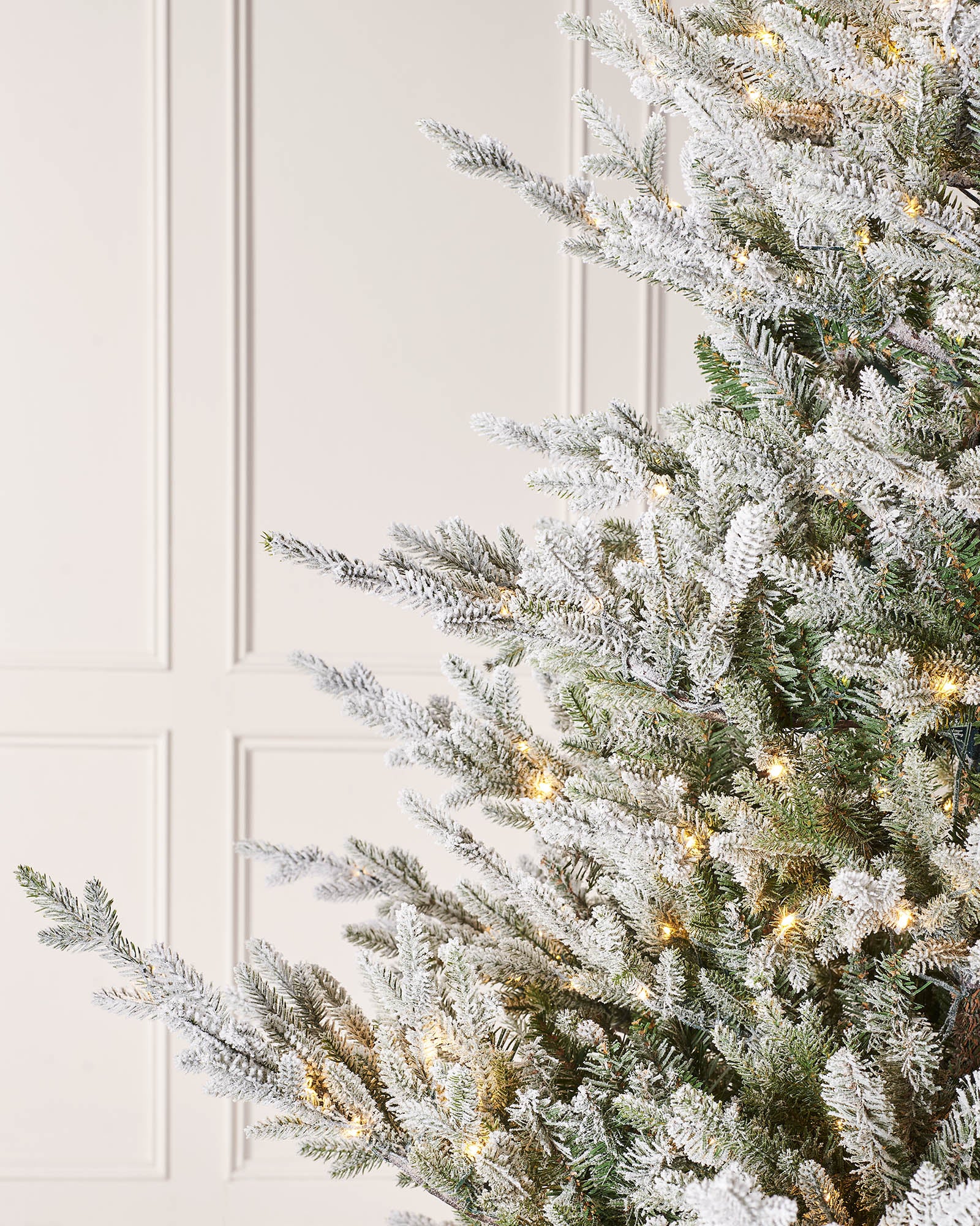 Pre-Lit Snow Flocked Douglas Fir Christmas Tree