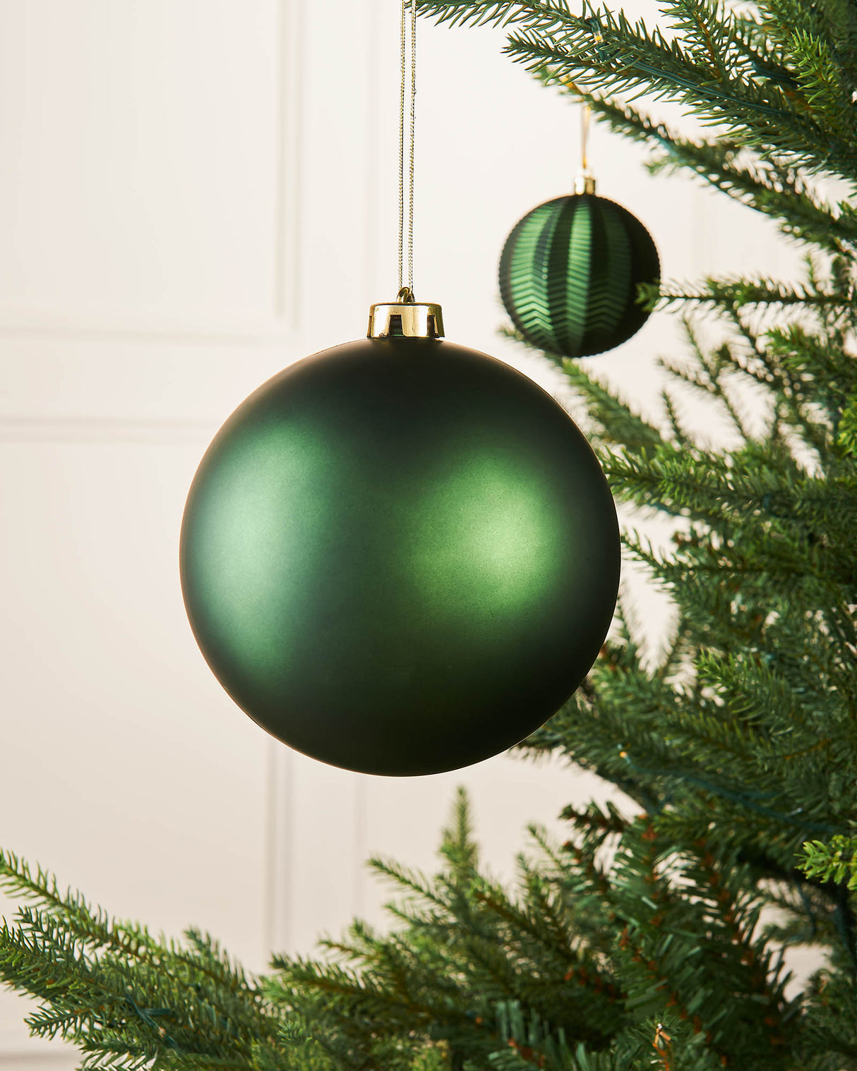 Sage Green Large Matt Shatterproof Bauble, 15 cm