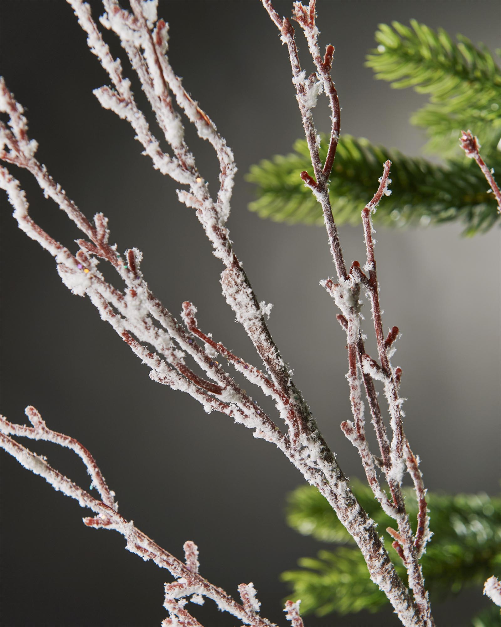 Snow Flocked Twig Spray, 80 cm
