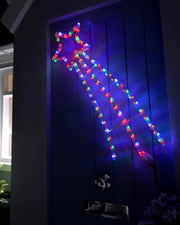 Pre-Lit Animated Shooting Star, Multi-Coloured, Silhouette 90 cm