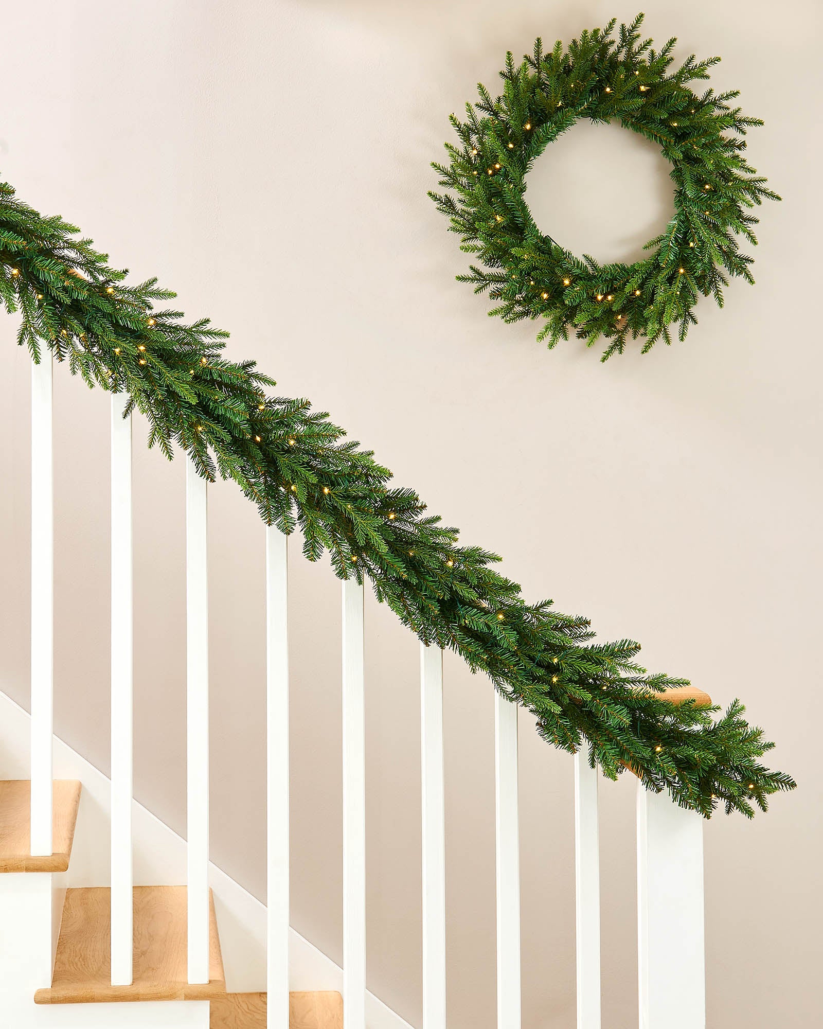Pre-Lit Multi-Function Douglas Fir Garland, 9 ft
