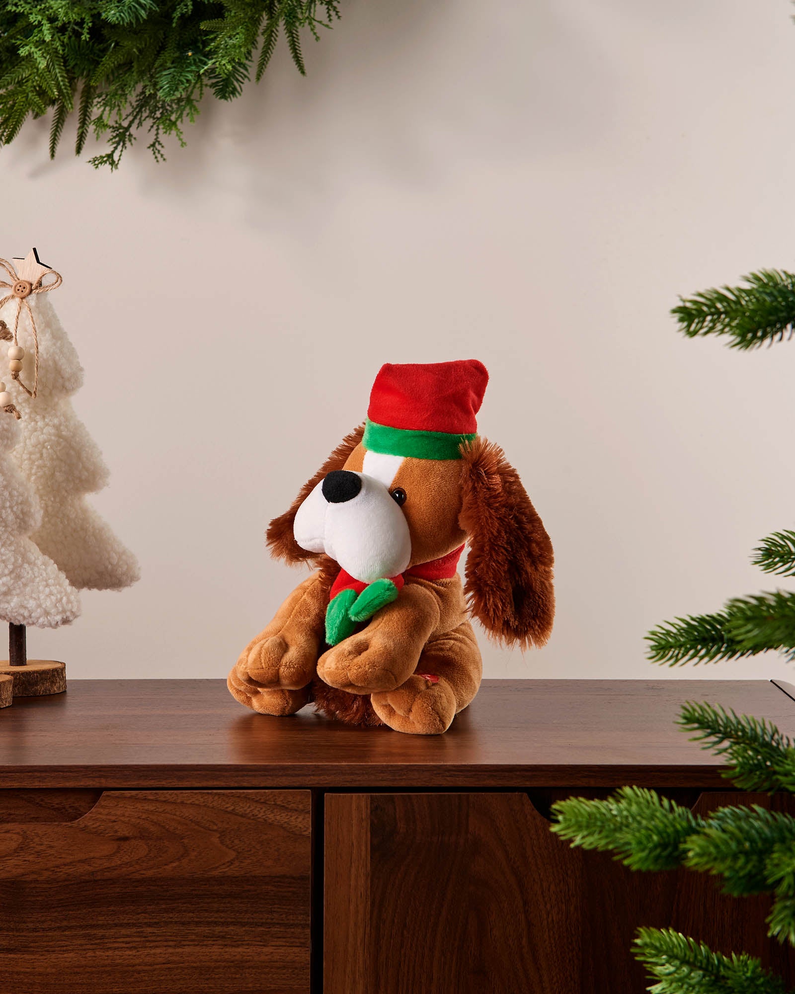 30 cm Standing and Singing Dog with Flapping Ears Christmas Decoration