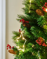Pre-Lit Mixed Pine Fibre Optic Christmas Tree with LED Stars