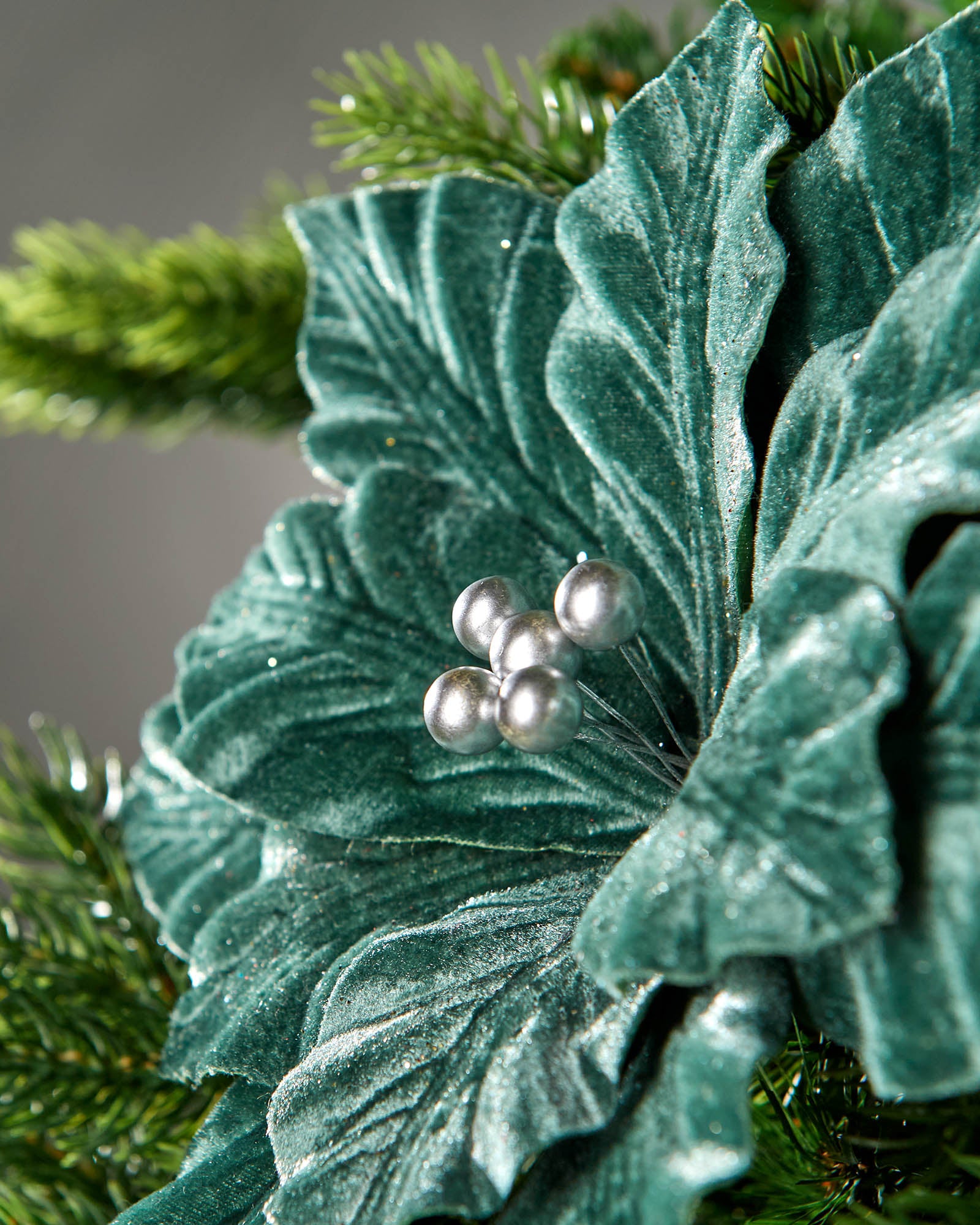 Sage Green Artificial Poinsettia Flower, 26 cm