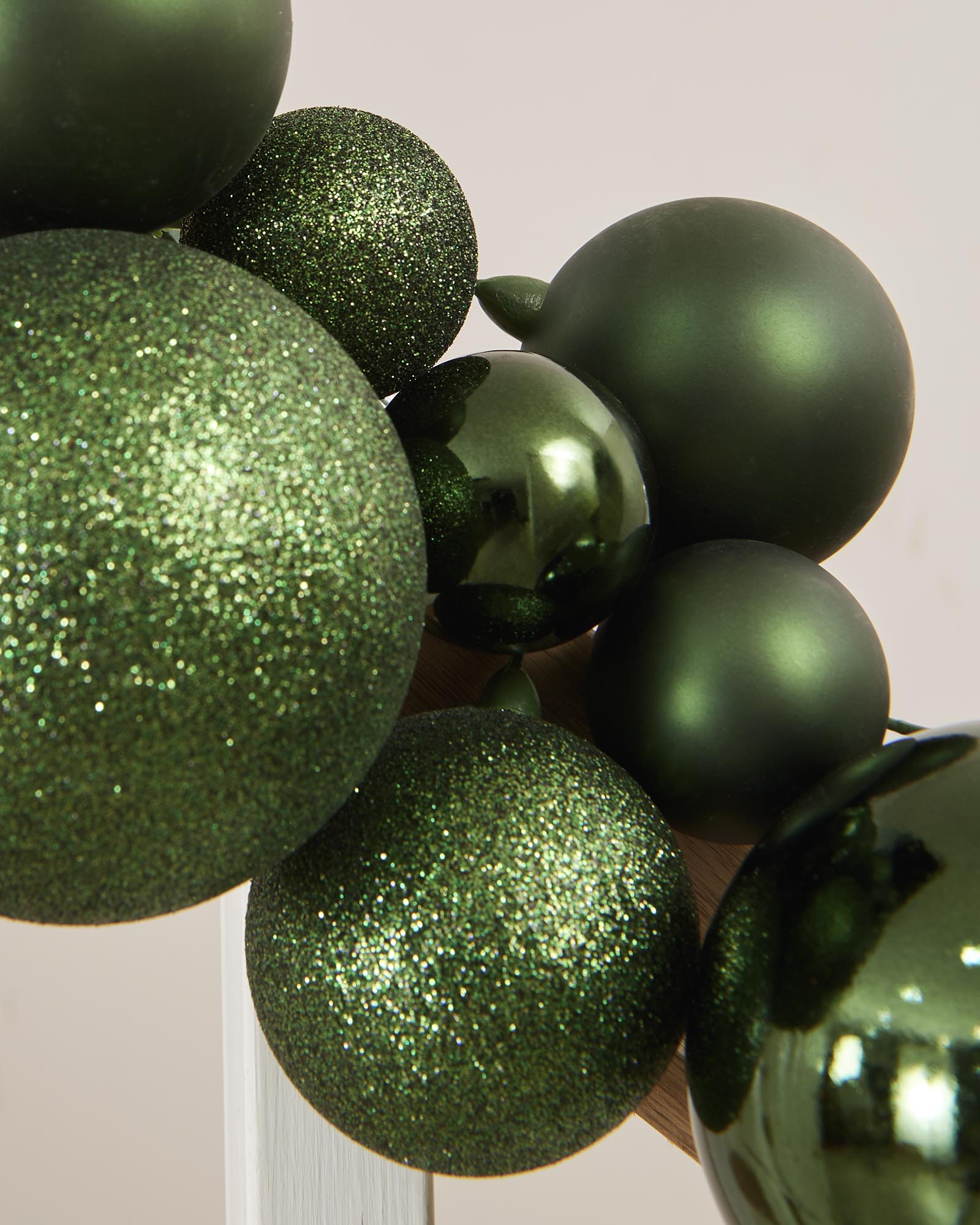 Sage Green Bauble Garland, 9 ft