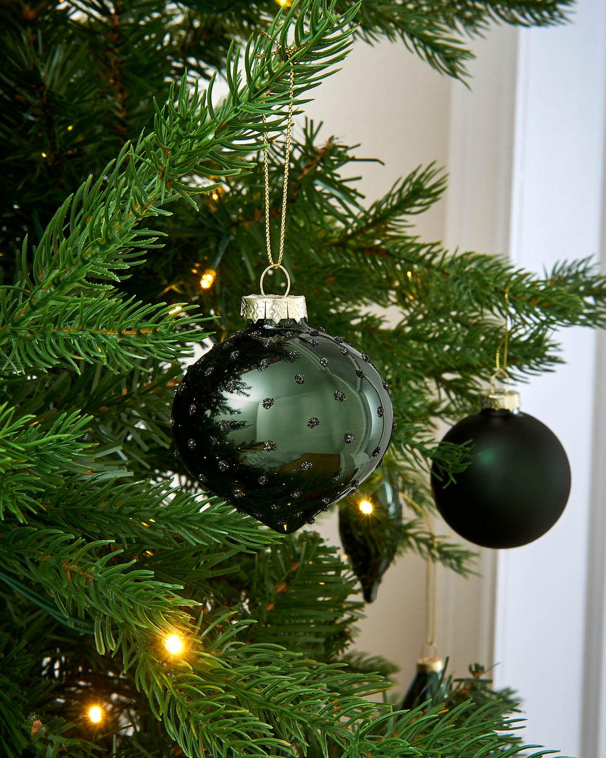Sage Green Glass Baubles, 20 Pack