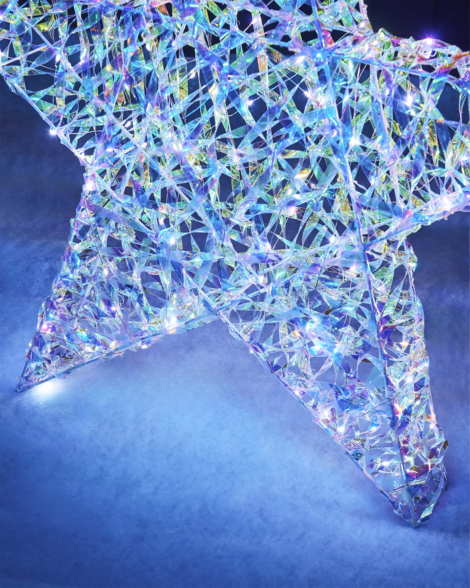 Pre-Lit 3D Iridescent Star Silhouette, 81 cm