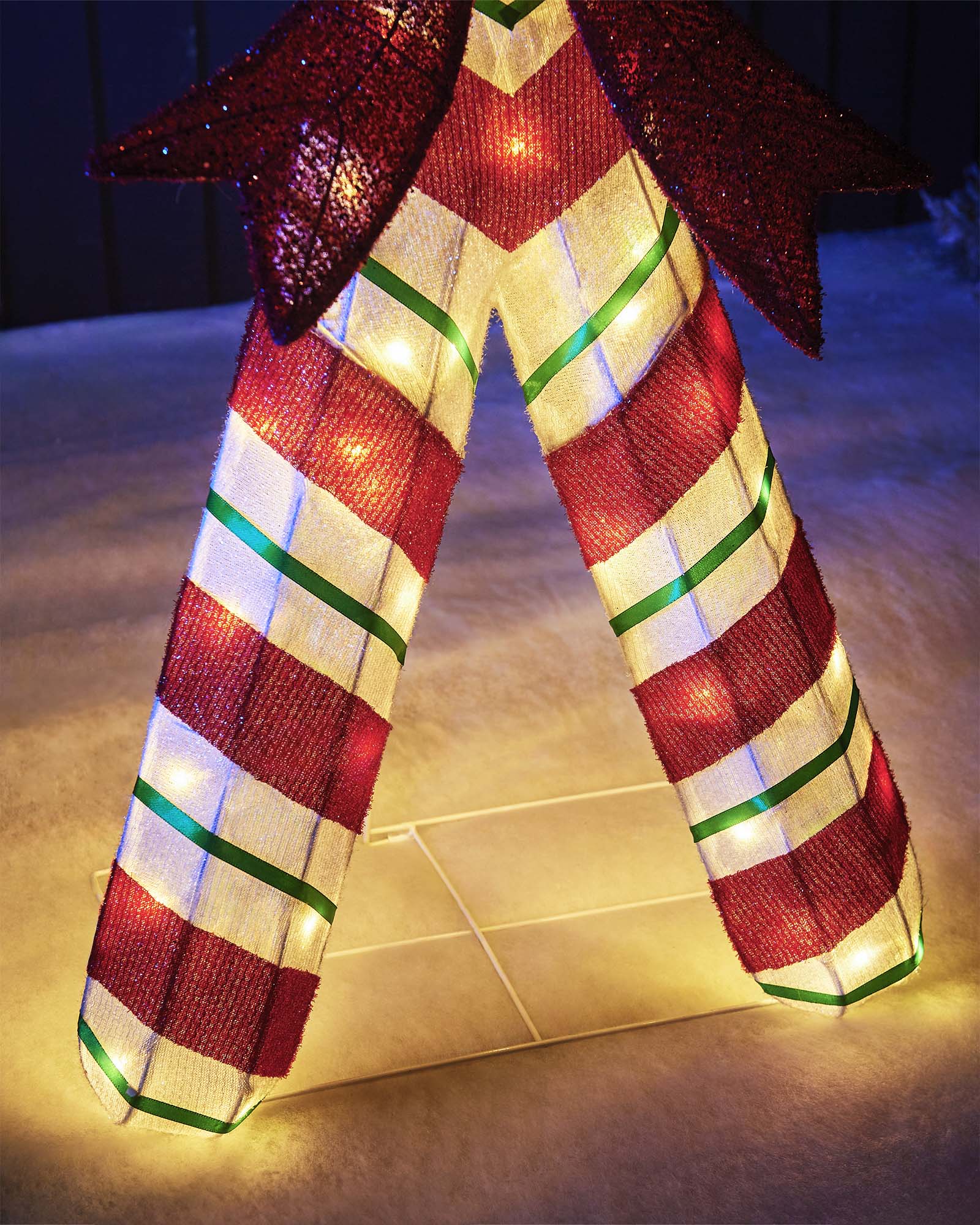 3D Christmas Candycane Silhouette