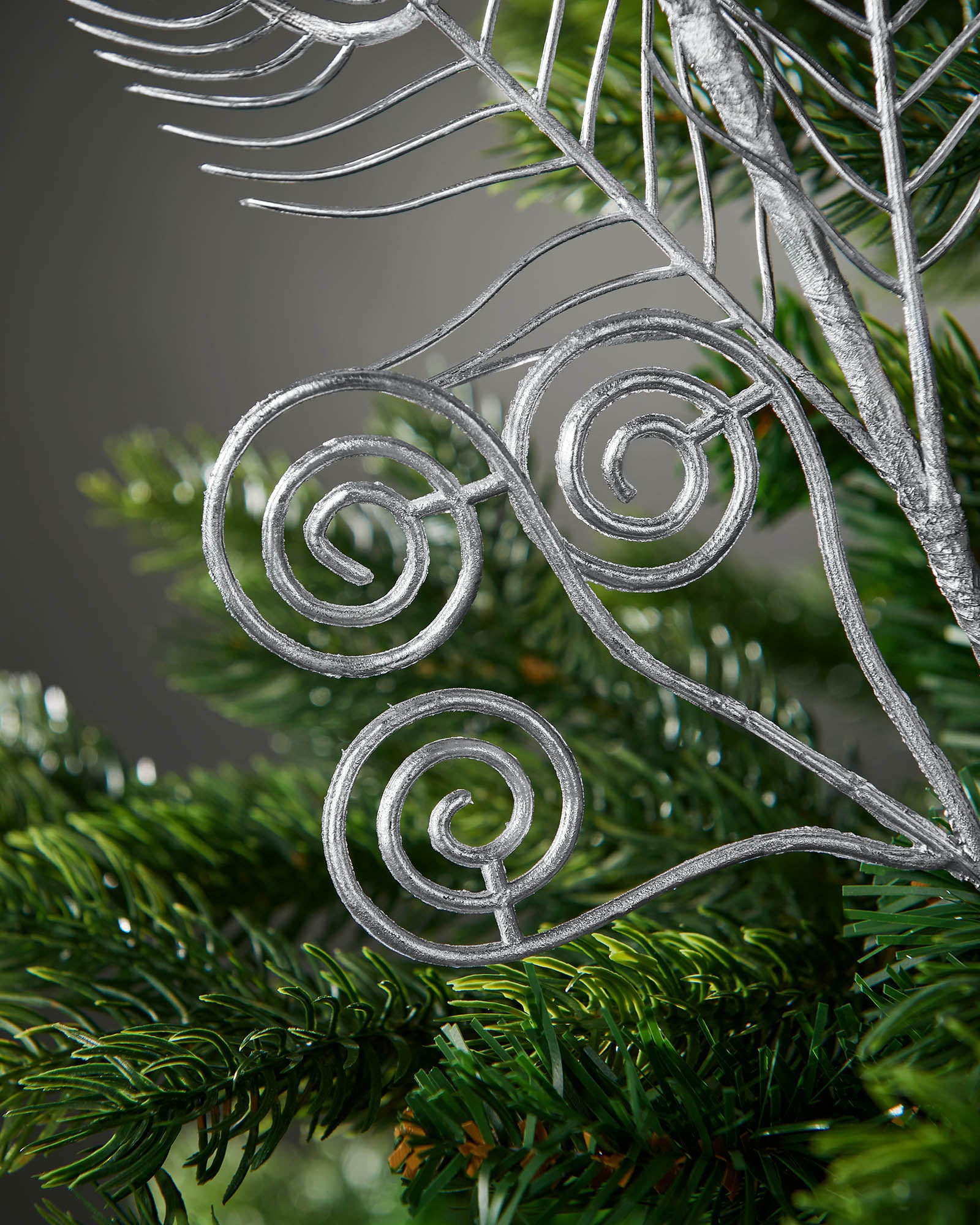 Silver Artificial Feather Pick, 62 cm