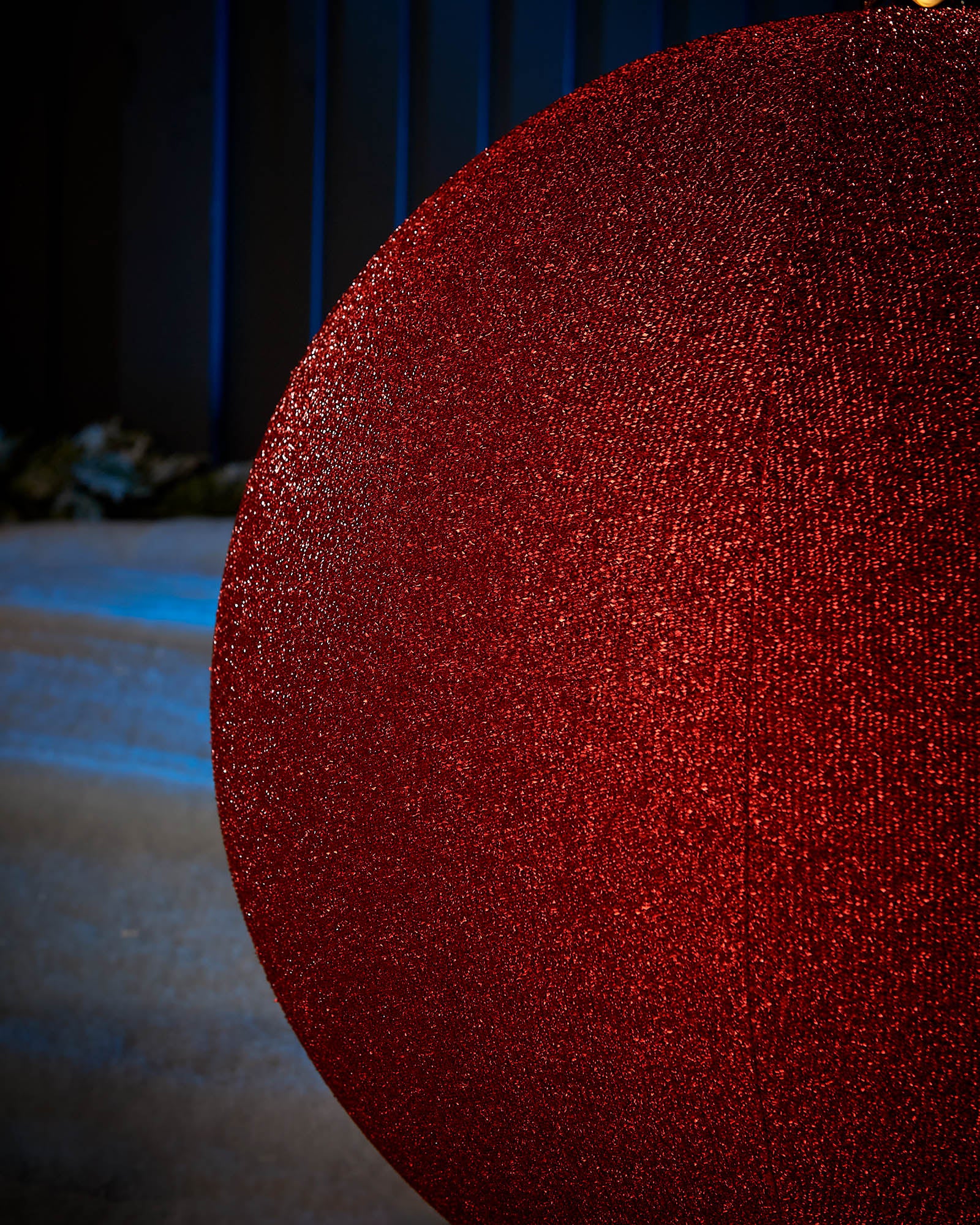 Inflatable Tinsel Christmas Bauble, Red, 66 cm