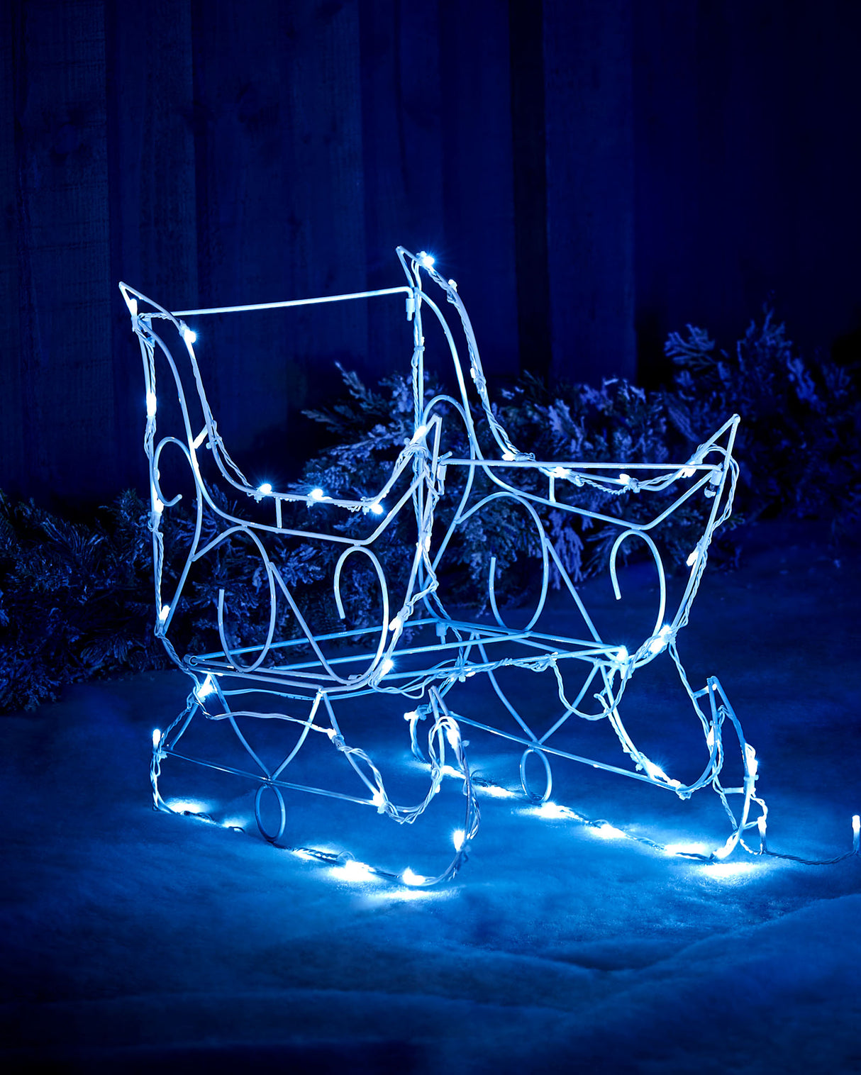 Animated Multi-Function Reindeer and Sleigh Silhouette, 80 cm