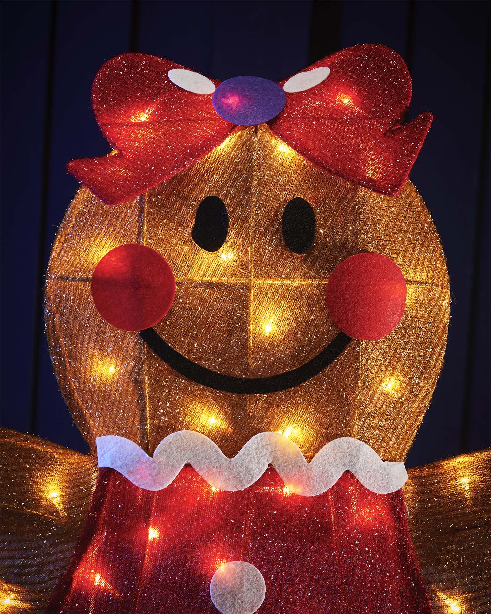 Christmas Gingerbread Man and Woman Light Silhouette Set