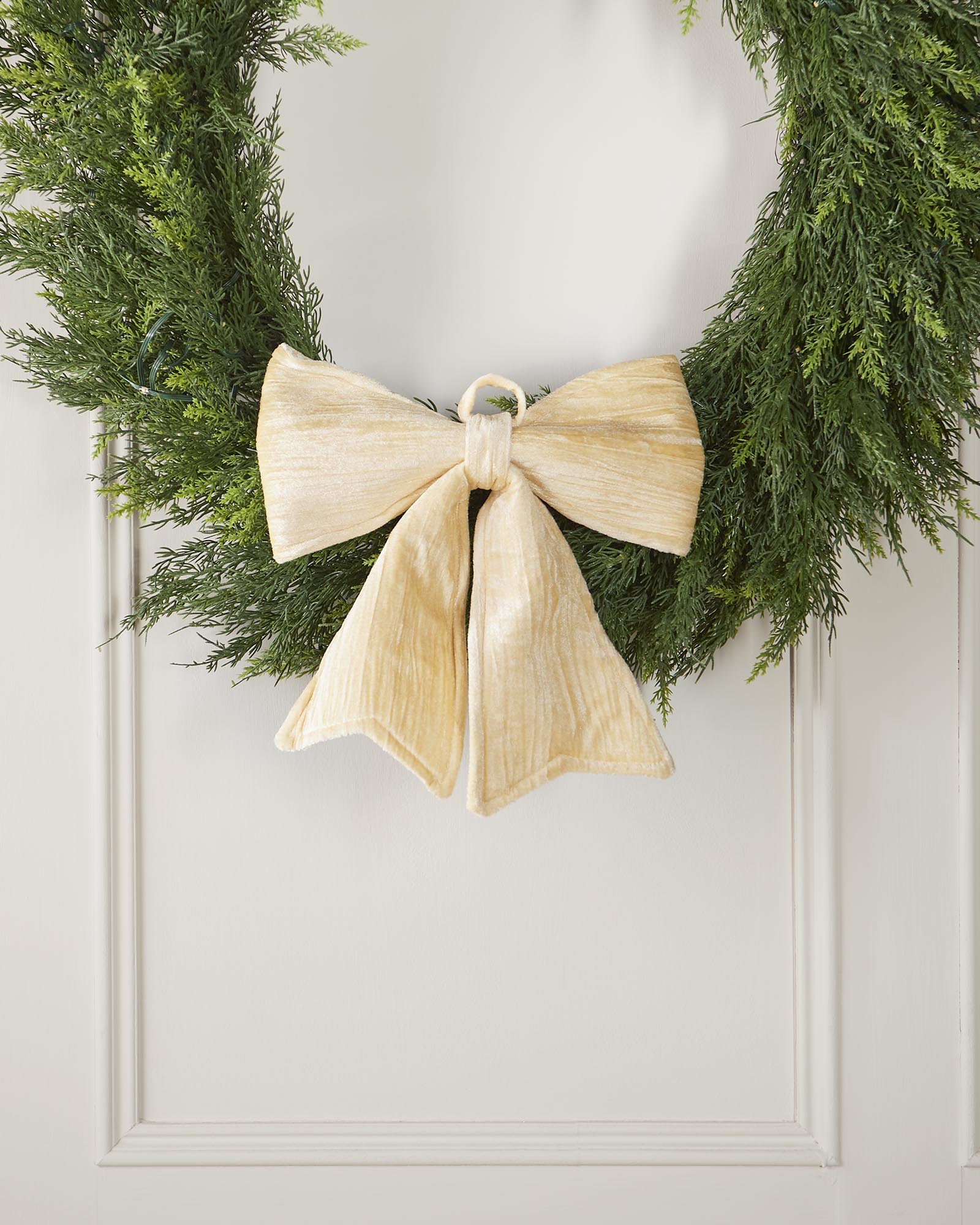 Vintage Velvet Christmas Bow, Gold, 30 cm