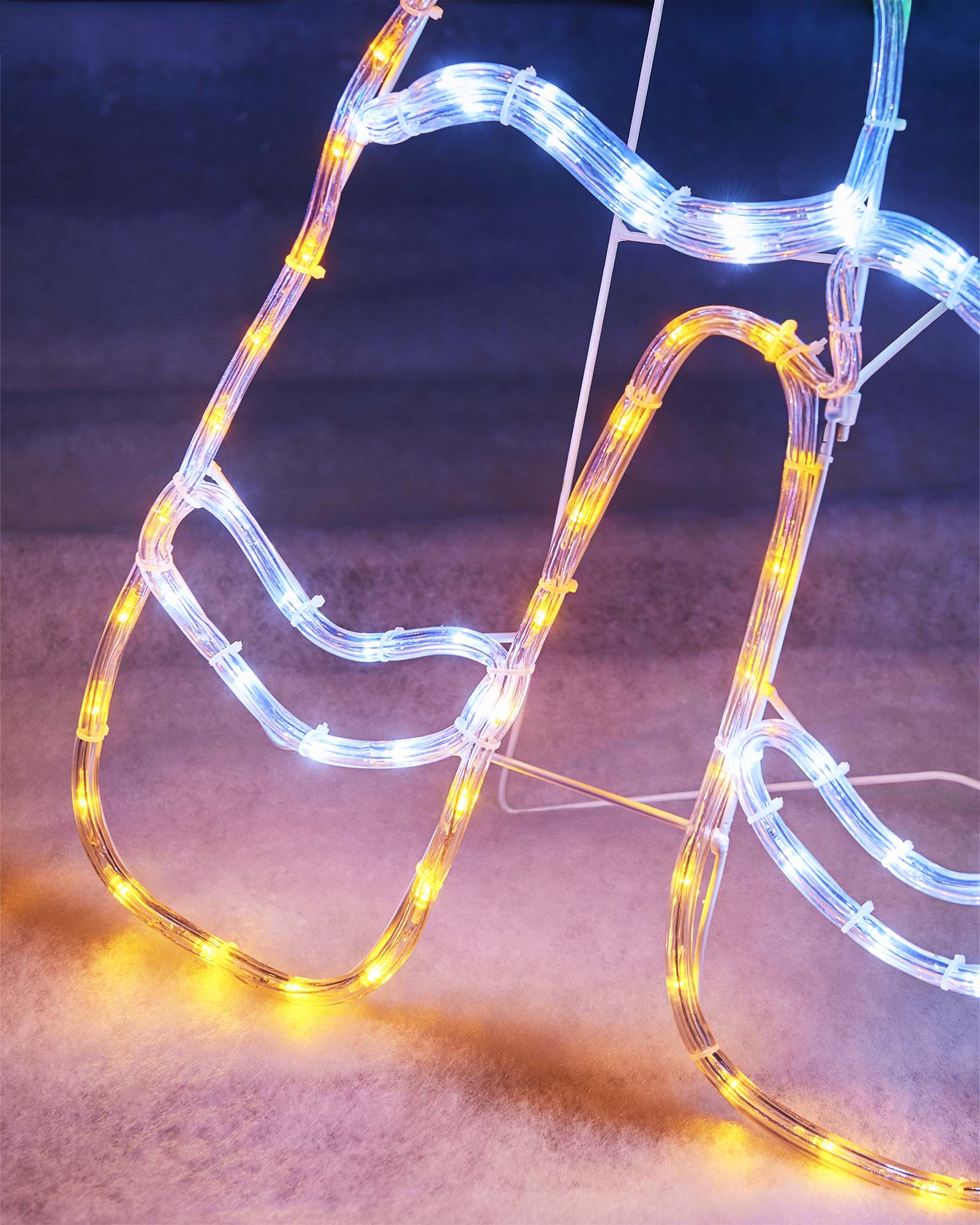 2D Gingerbread Man Rope Light Silhouette