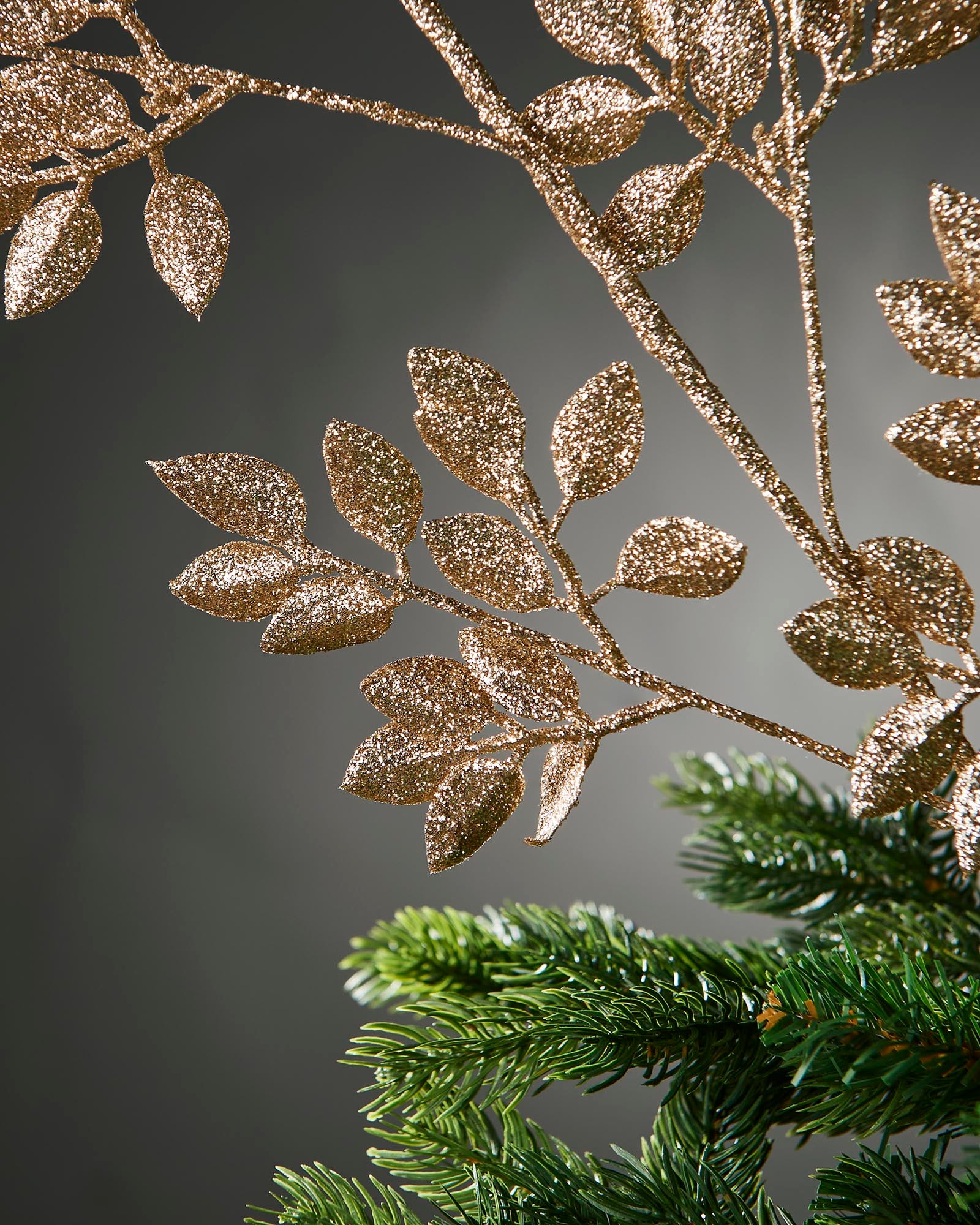 Gold Leaf Christmas Tree Spray, 80 cm