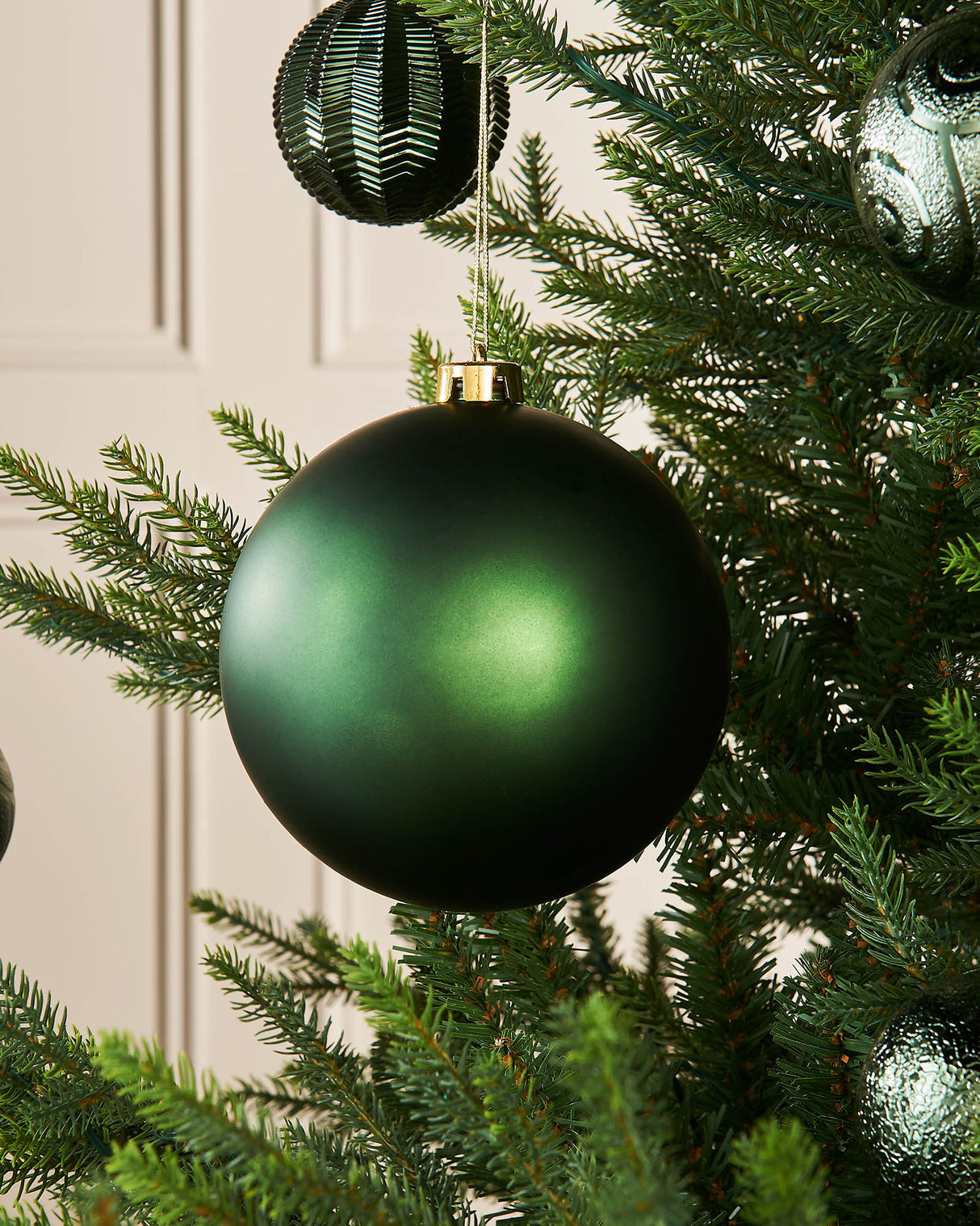 Sage Green Large Matt Shatterproof Bauble, 15 cm